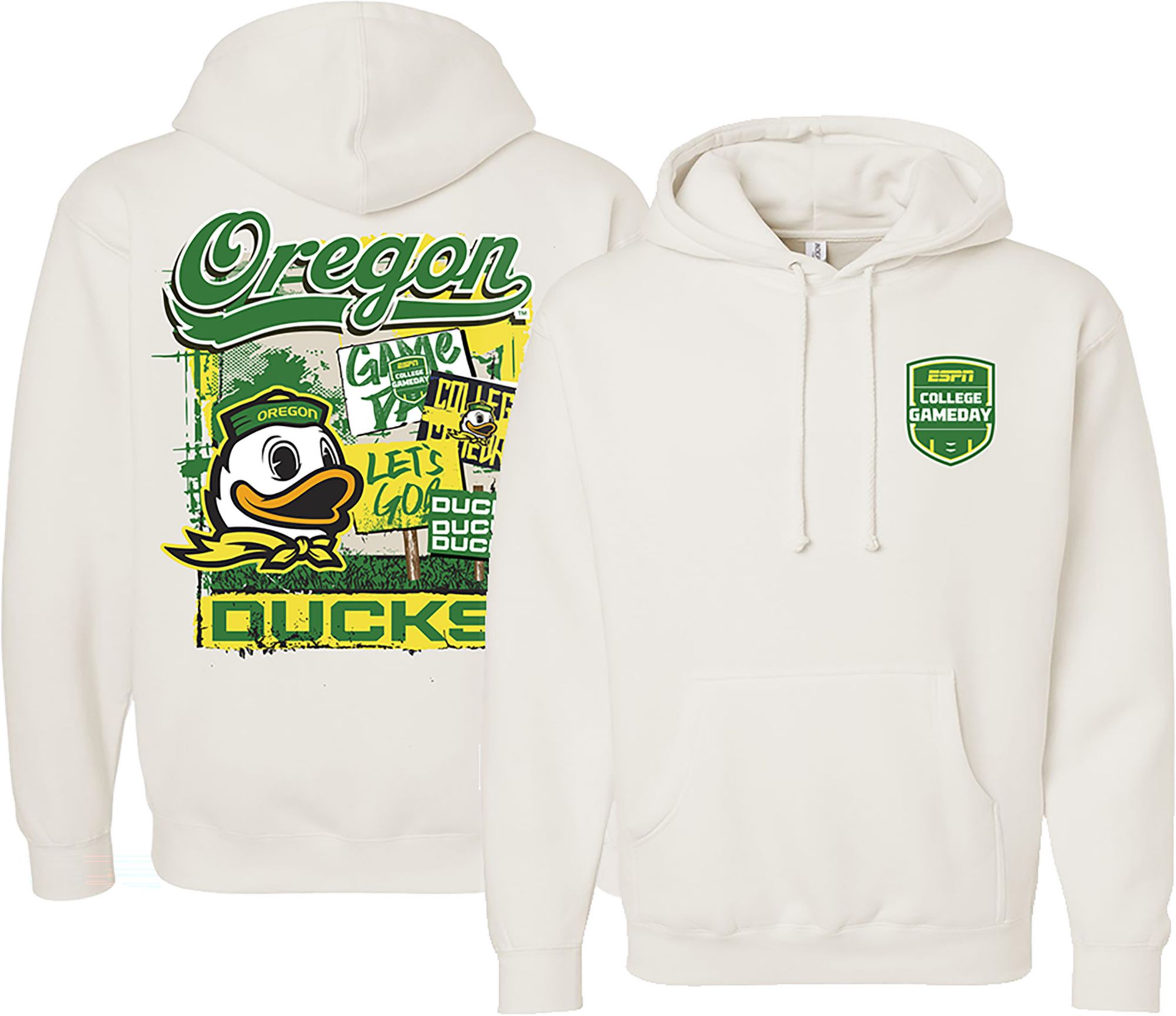 Something Inked Adult Oregon Ducks Mascot College GameDay Ivory Hoodie product image