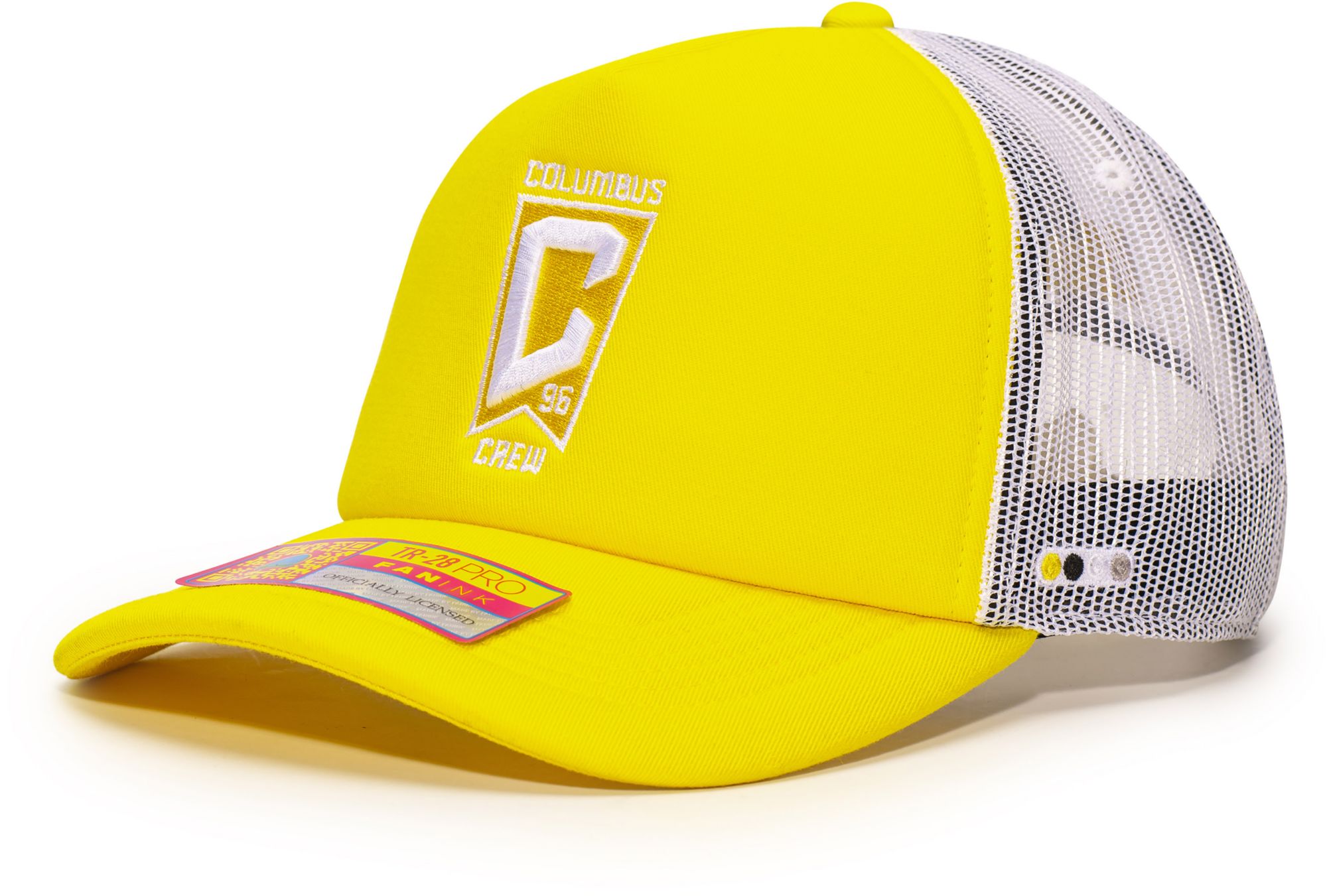 Fan Ink Men's Columbus Crew Yellow Logo Adjustable Trucker Hat product image