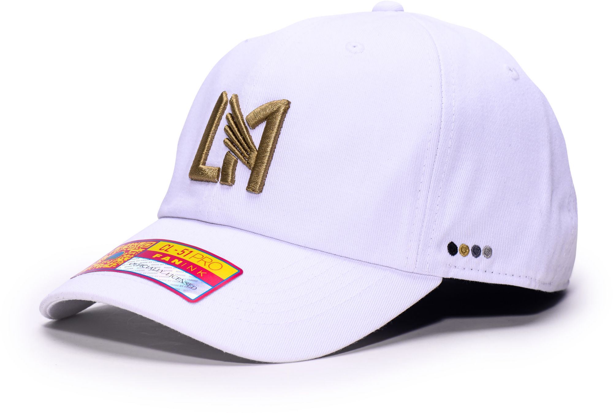 Fan Ink Men's Los Angeles FC White Bamboo Slouch Adjustable Hat product image