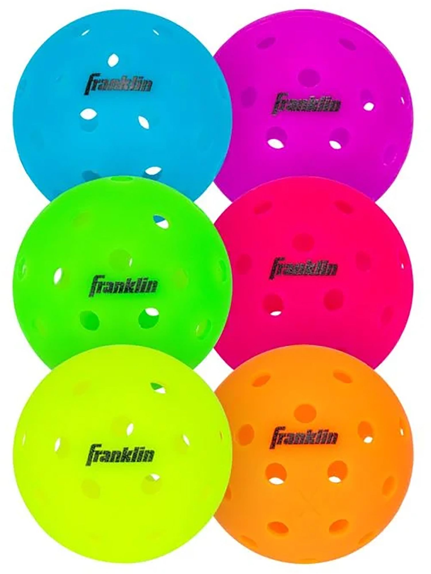 Franklin X-40 Outdoor Pickleballs – 6 Pack Assorted Colors product image