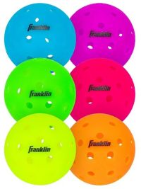 Franklin X-40 Outdoor Pickleballs – 6 Pack Assorted Colors