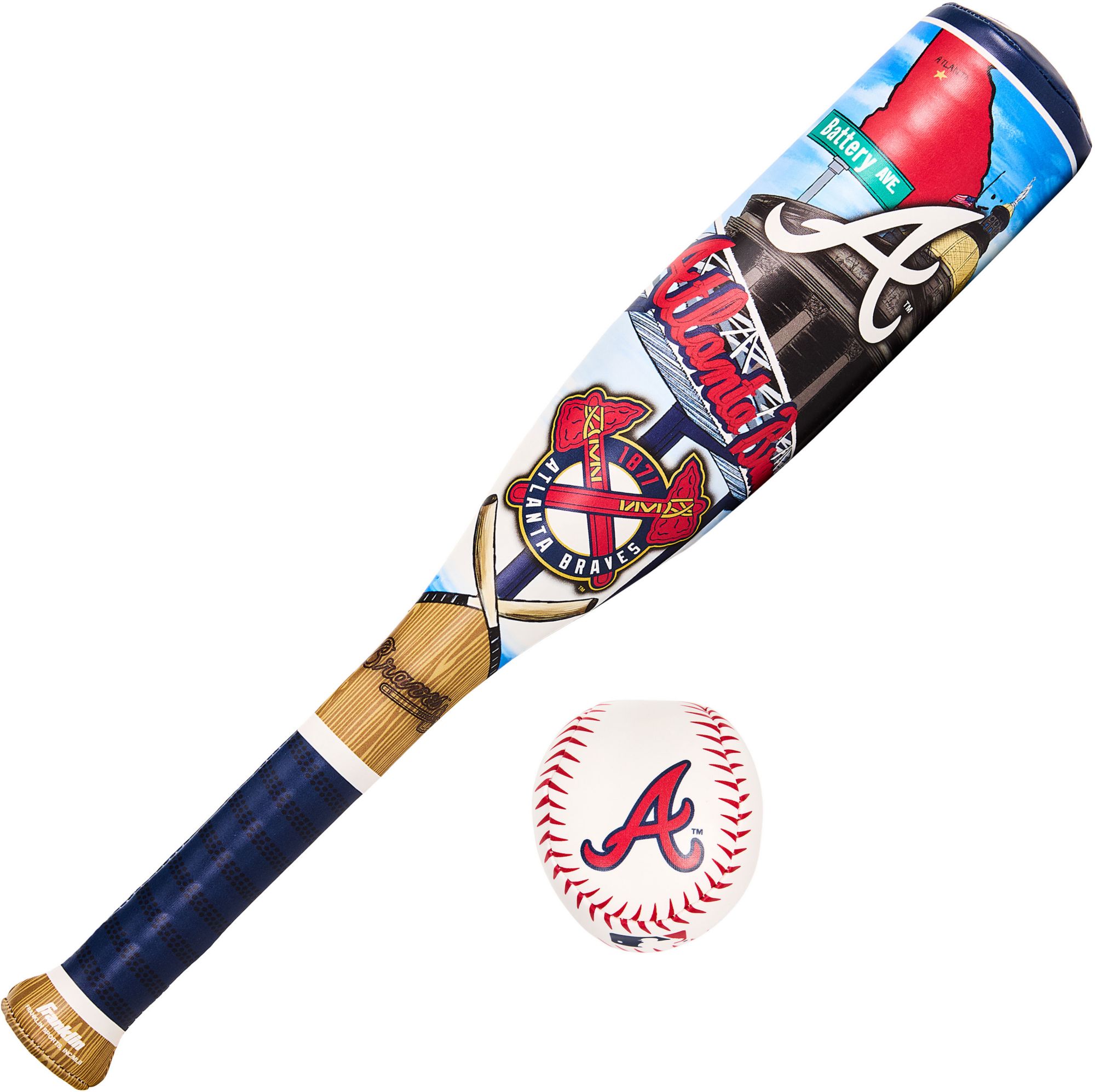Franklin Atlanta Braves Club Culture Soft Bat and Ball Set product image