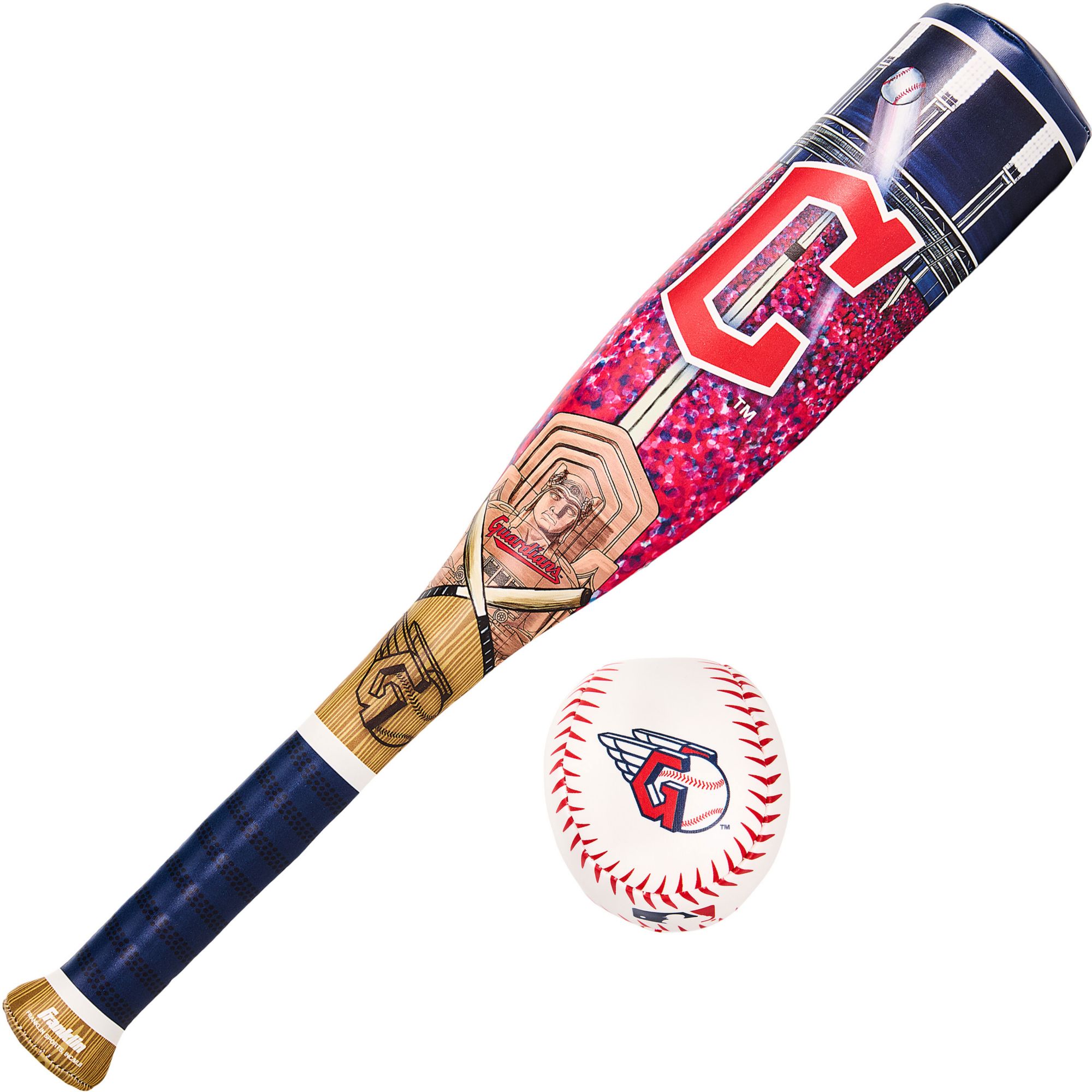 Franklin Cleveland Guardians Club Culture Soft Bat and Ball Set product image
