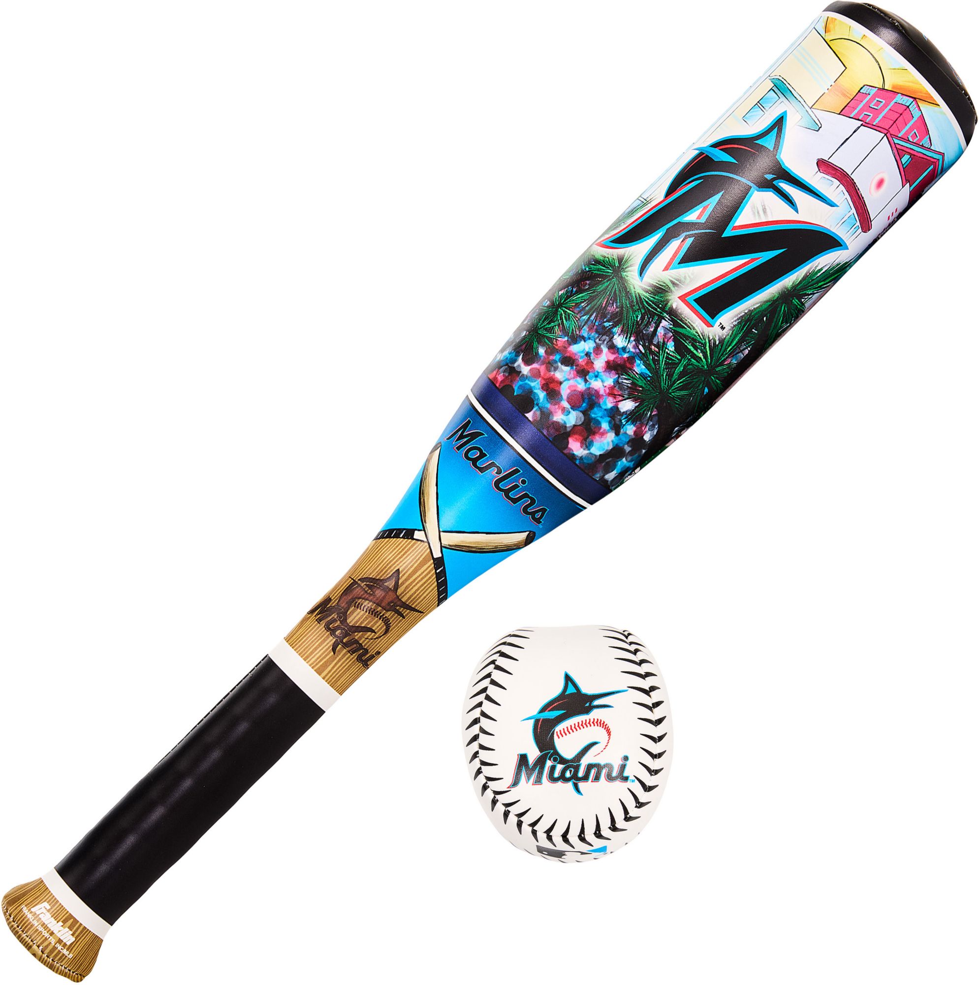 Franklin Miami Marlins Club Culture Soft Bat and Ball Set product image