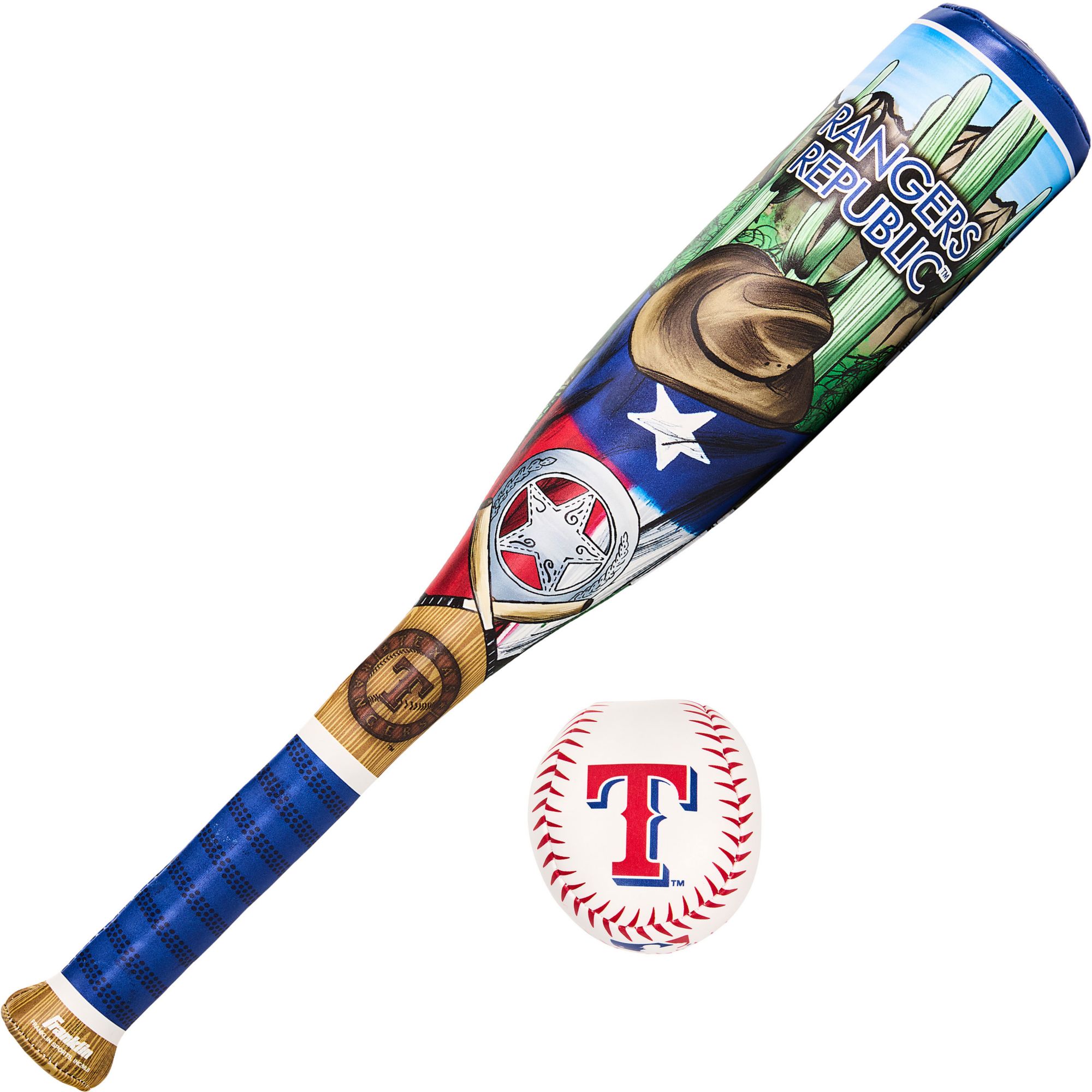 Franklin Texas Rangers Club Culture Soft Bat and Ball Set product image