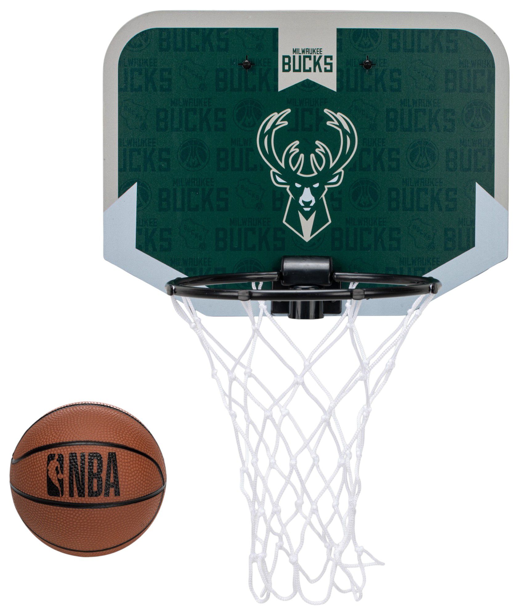 Franklin Unisex Milwaukee Bucks Over The Door Mini Basketball Hoop and Ball Set product image