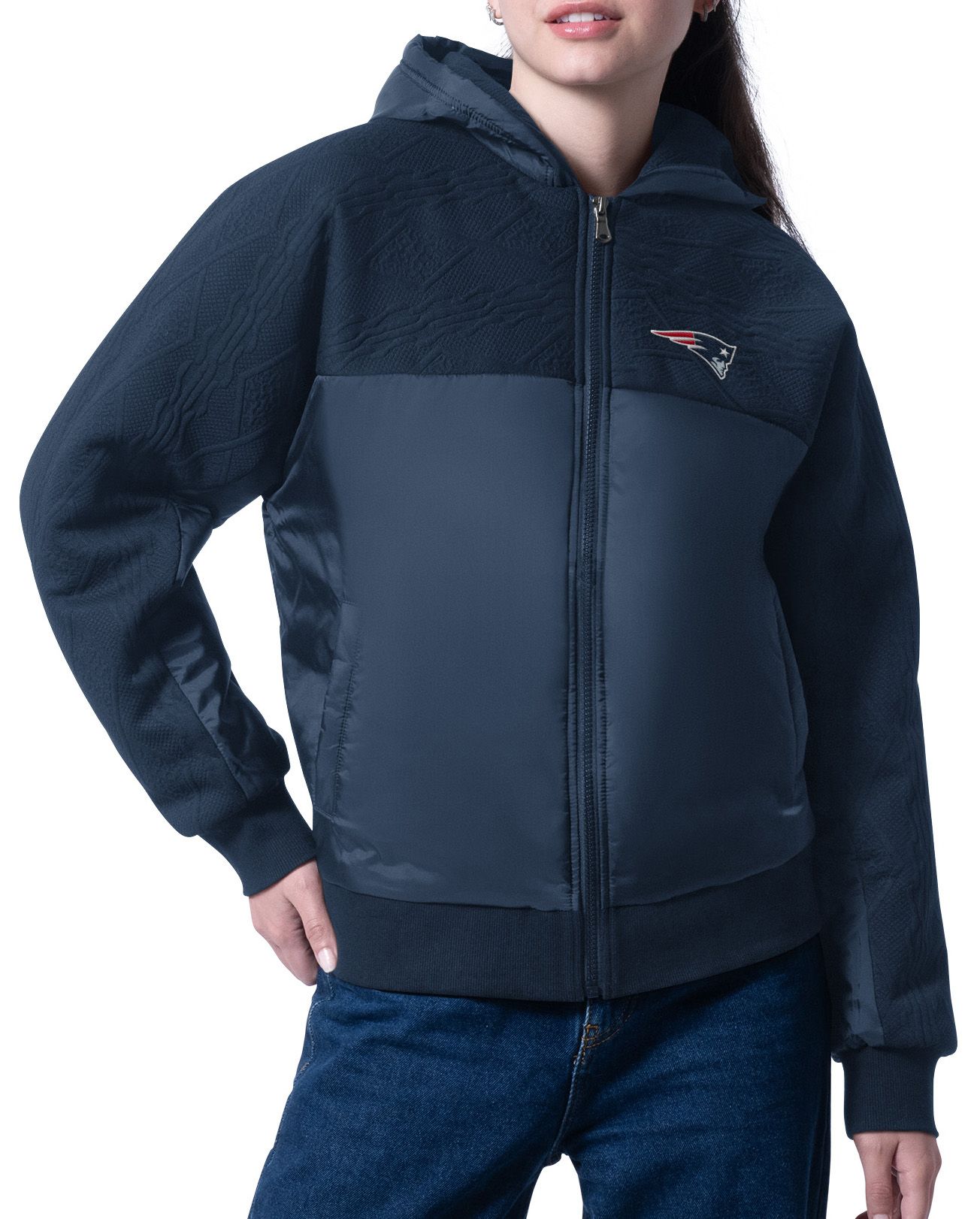 G-III for Her Women's New England Patriots Navy Locker Talk Jacket product image