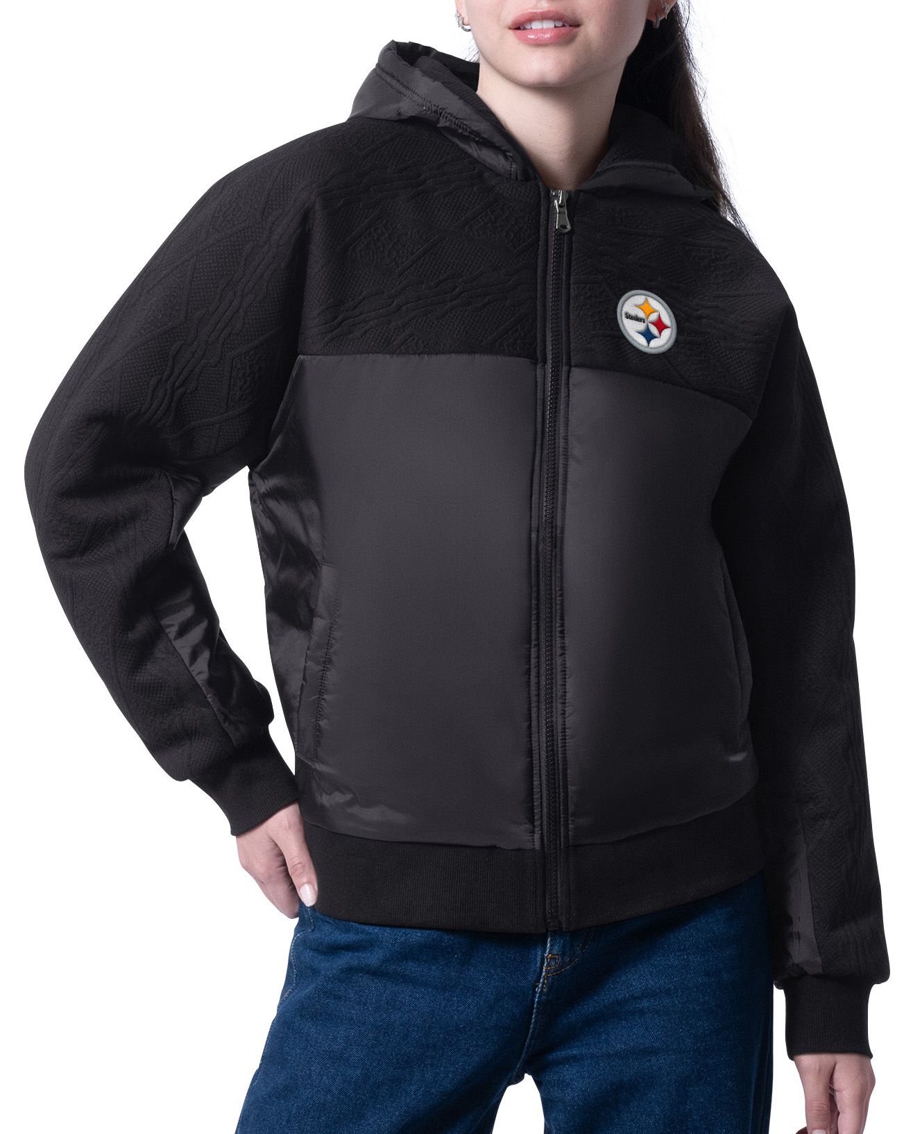 G-III for Her Women's Pittsburgh Steelers Black Locker Talk Jacket product image
