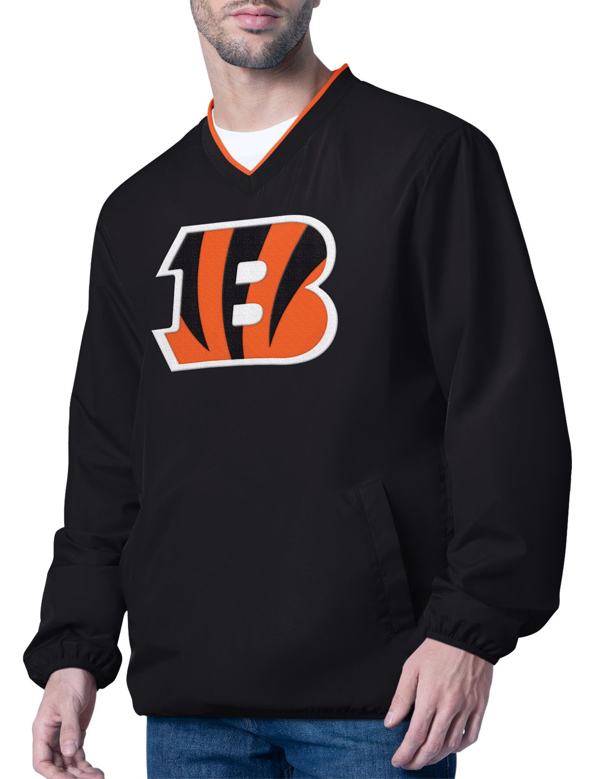 G-III Men's Cincinnati Bengals Black Crossover Pullover Jacket product image