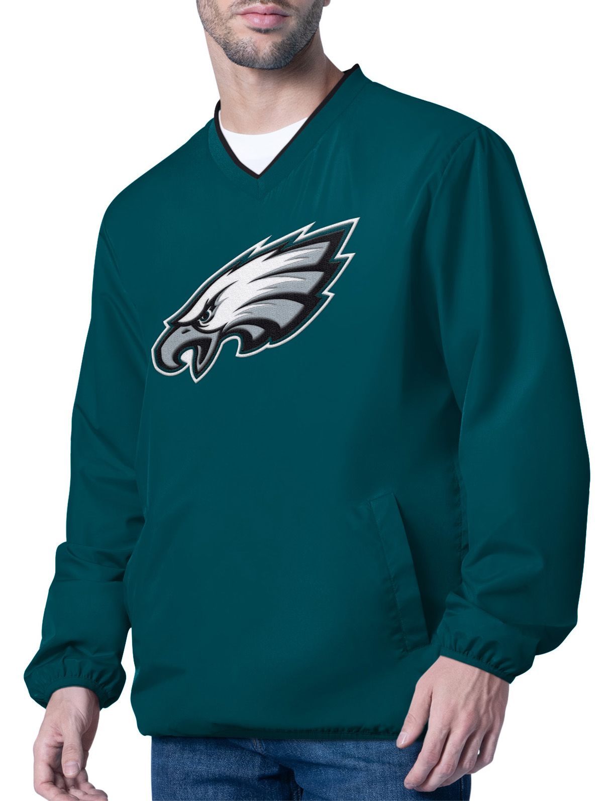 G-III Men's Philadelphia Eagles Green Crossover Pullover Jacket product image