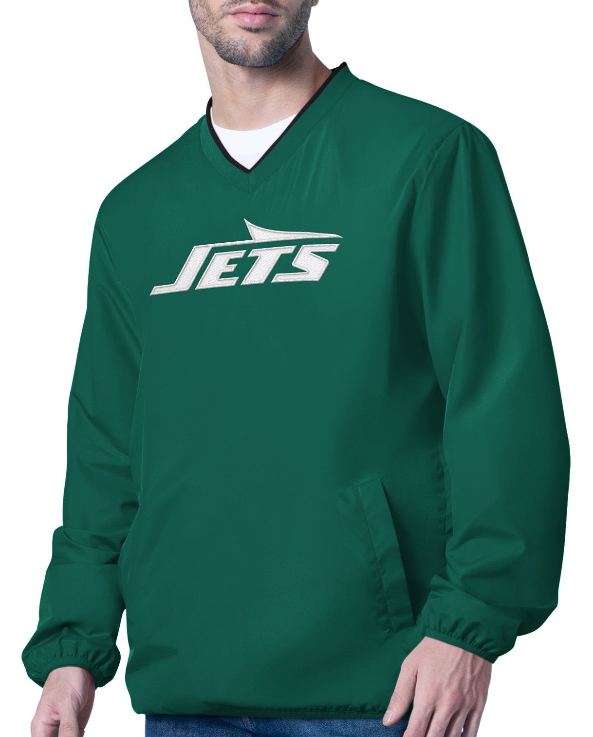 G-III Men's New York Jets Green Crossover Pullover Jacket product image