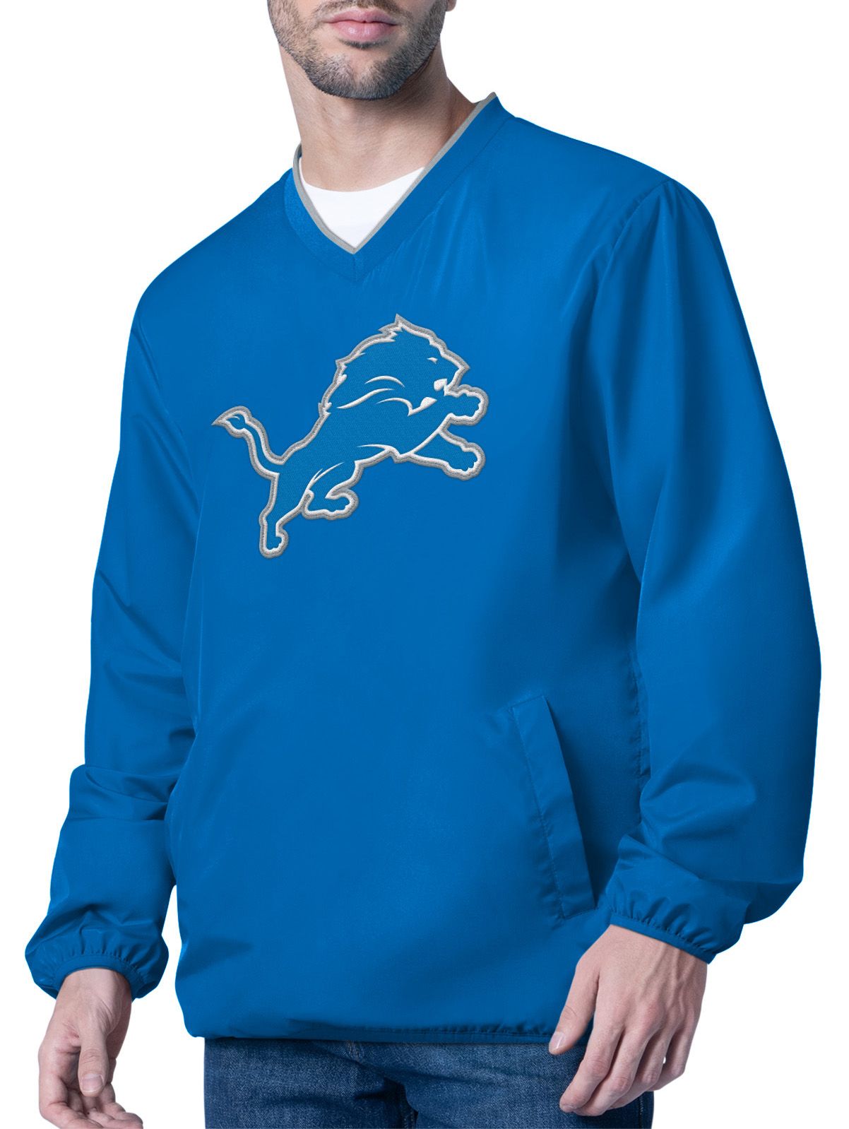 G-III Men's Detroit Lions Blue Crossover Pullover Jacket product image