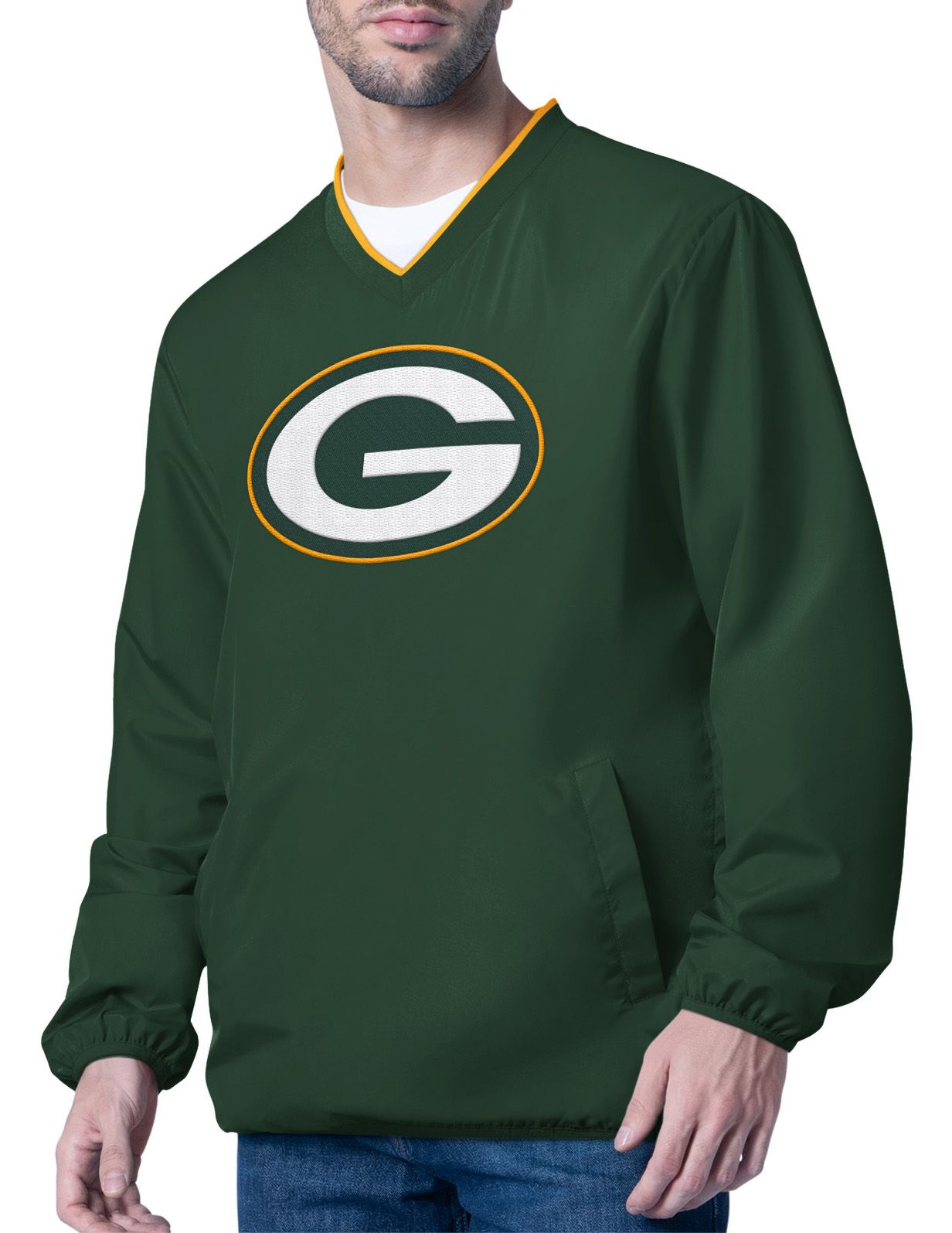 G-III Men's Green Bay Packers Green Crossover Pullover Jacket product image