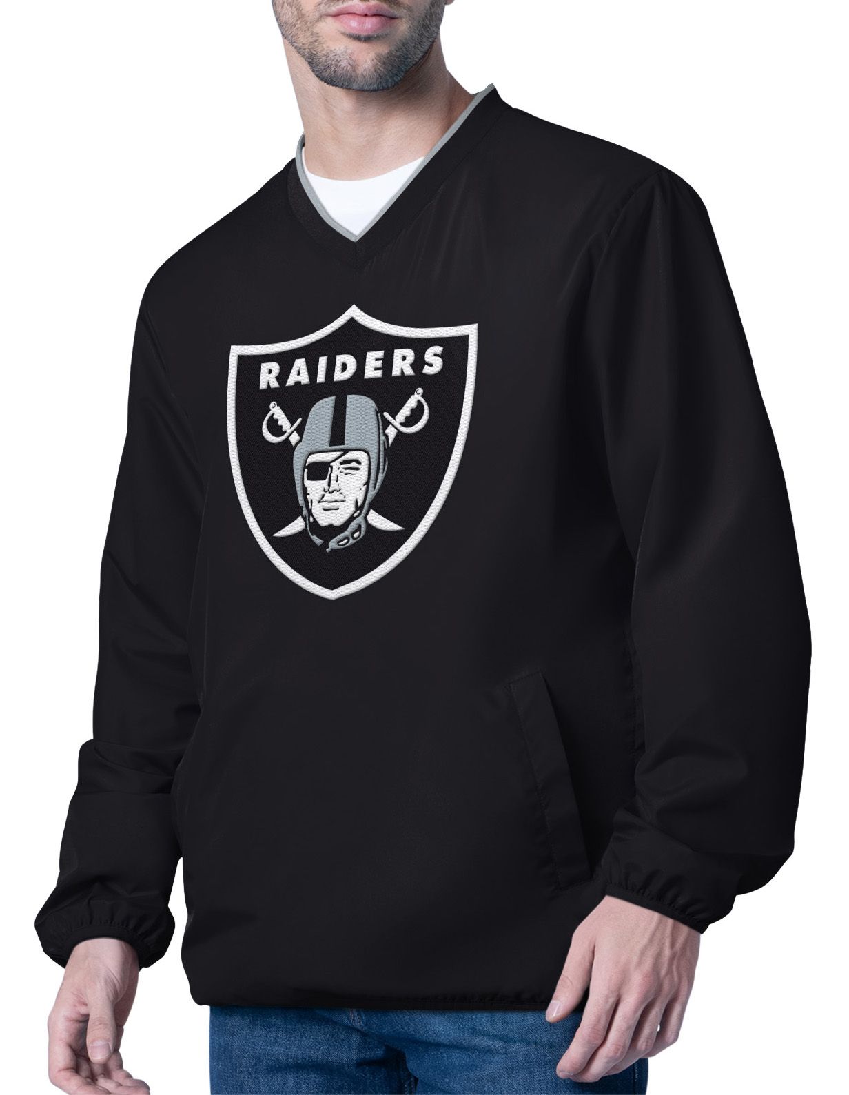 G-III Men's Las Vegas Raiders Black Crossover Pullover Jacket product image
