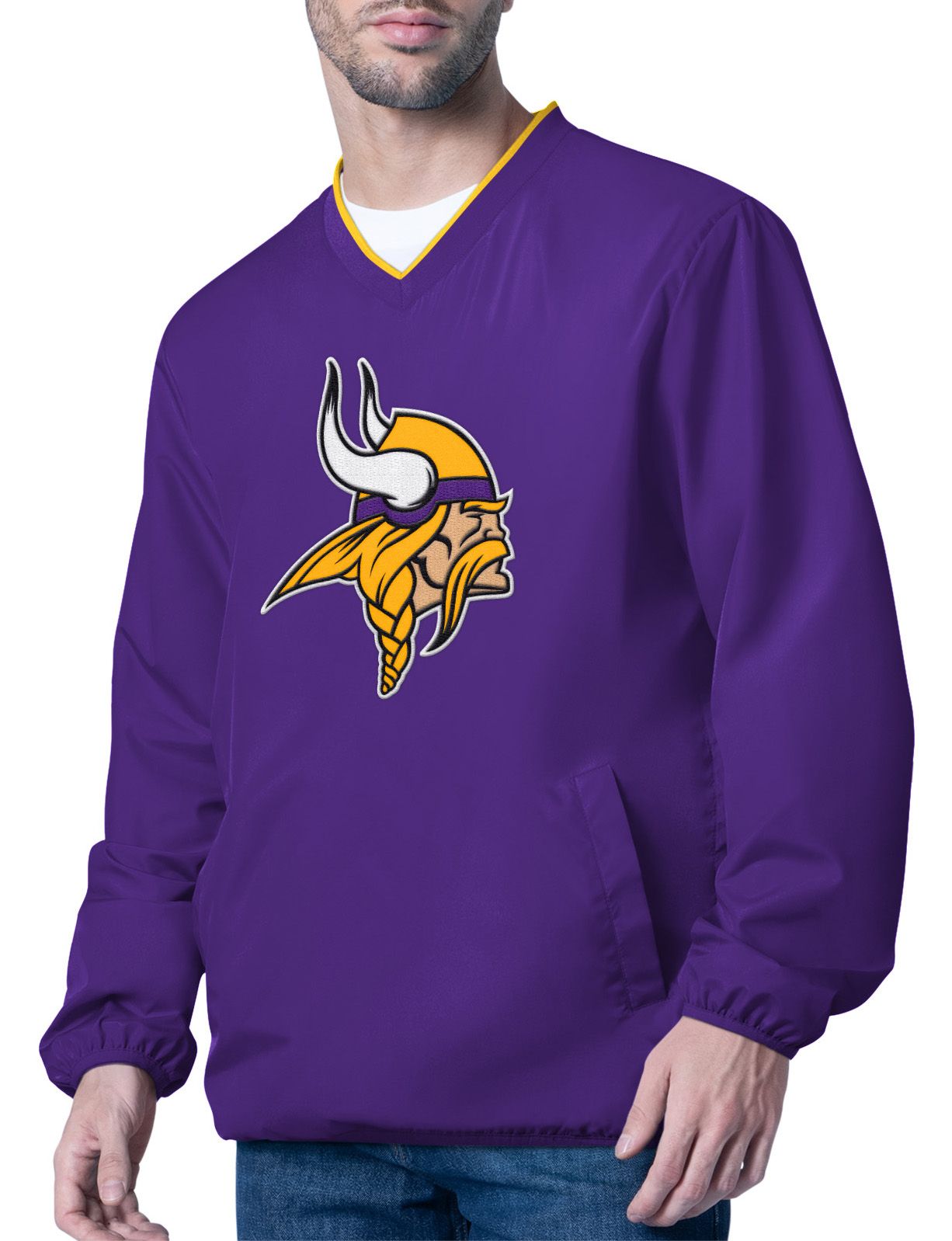 G-III Men's Minnesota Vikings Purple Crossover Pullover Jacket product image