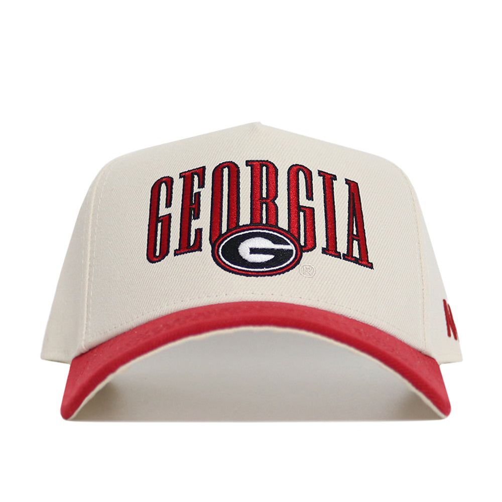 No Rivals Adult Georgia Bulldogs Red Retro Block Snapback product image