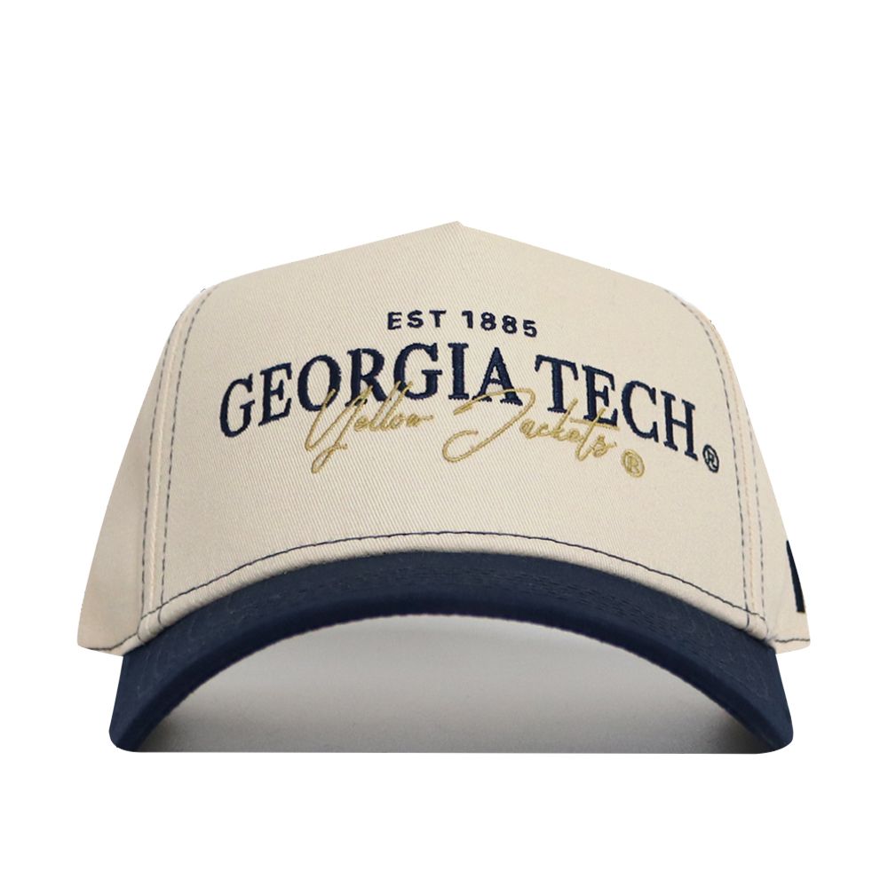 No Rivals Adult Georgia Tech Yellow Jackets Navy Vintage Adjustable Snapback product image