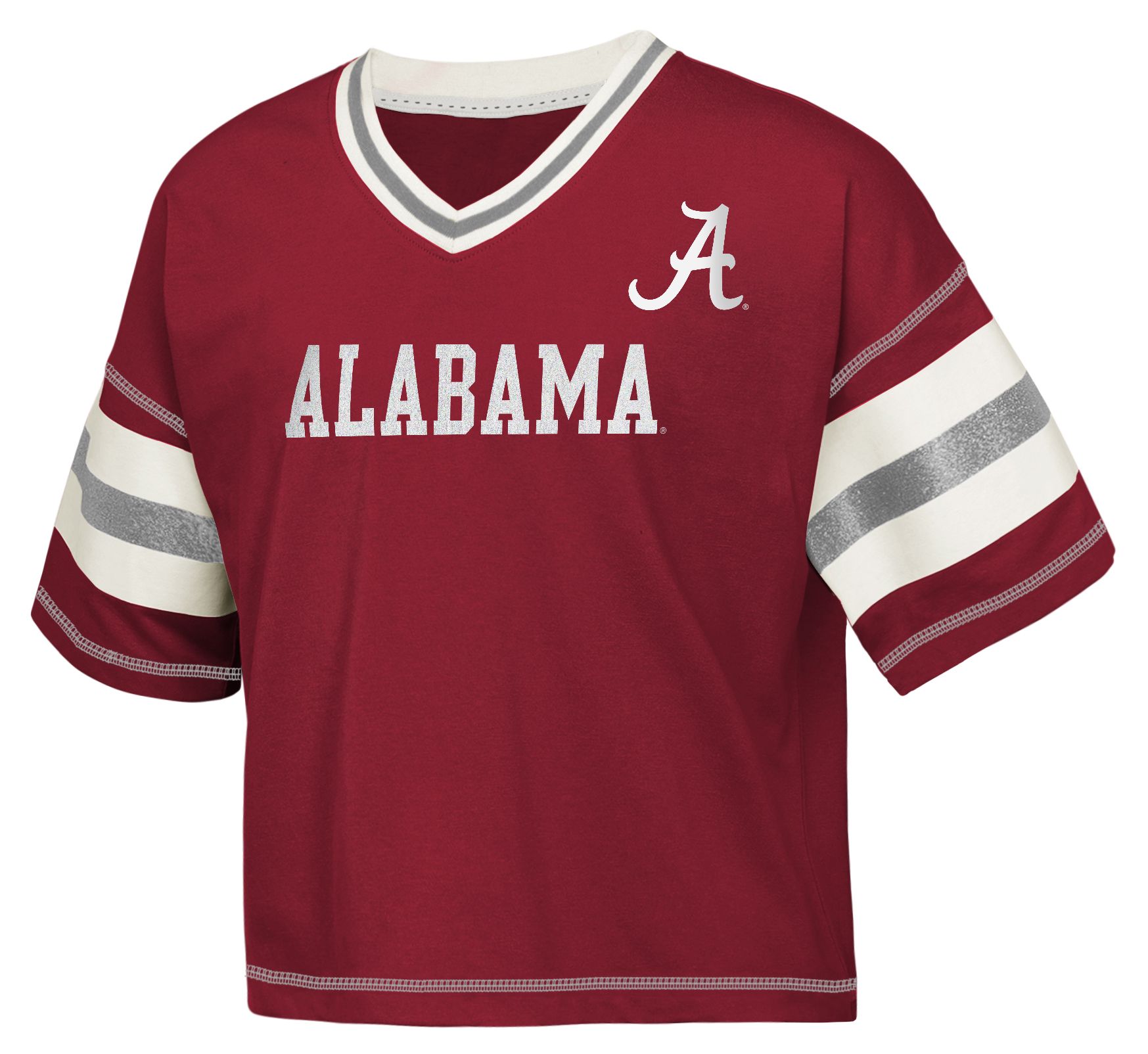 Gen2 Girls' Alabama Crimson Tide Crimson Grid Iron Short Sleeve T-Shirt product image