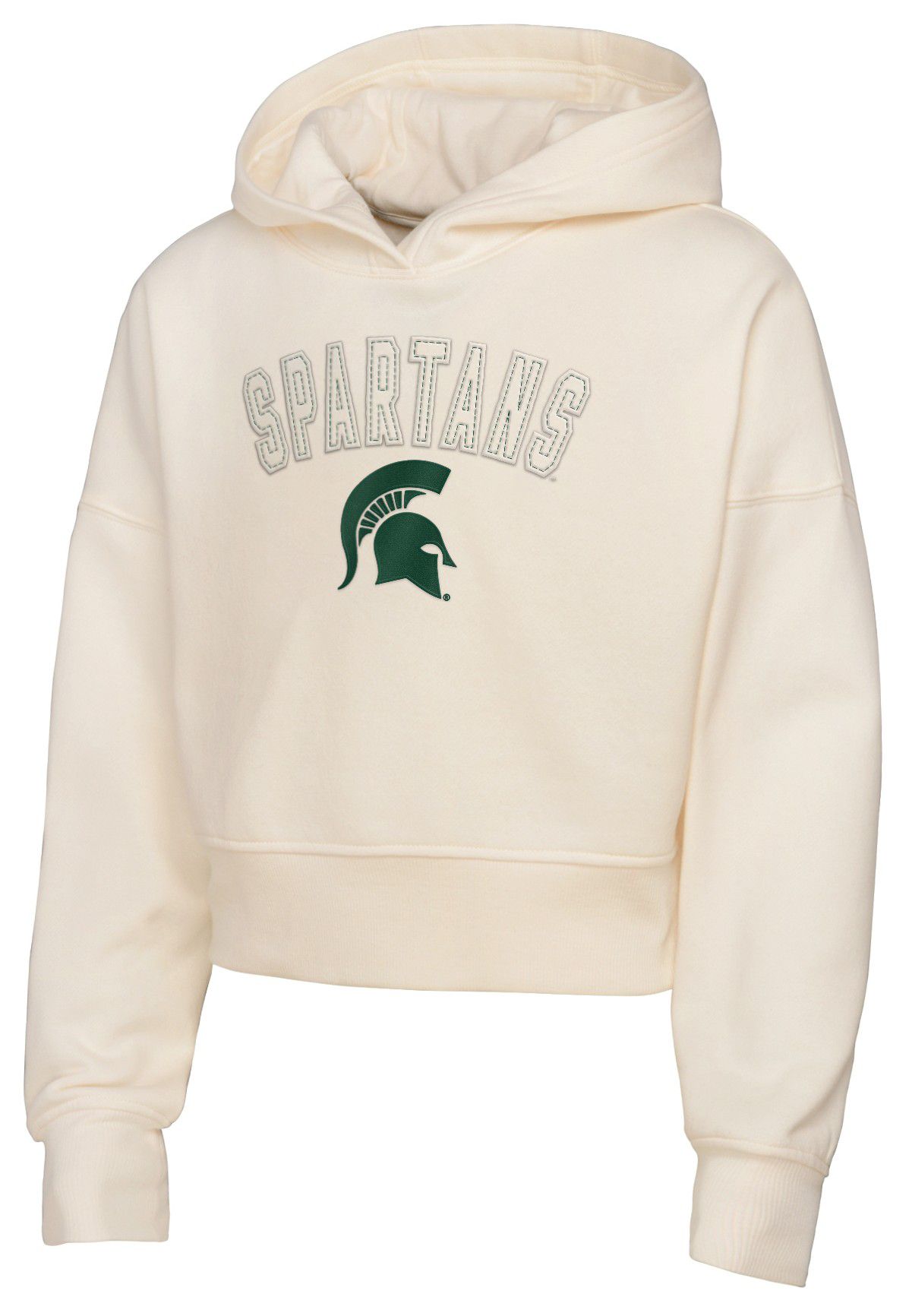 Gen2 Girls' Michigan State Spartans Cream/White Blitz Pullover Hoodie product image