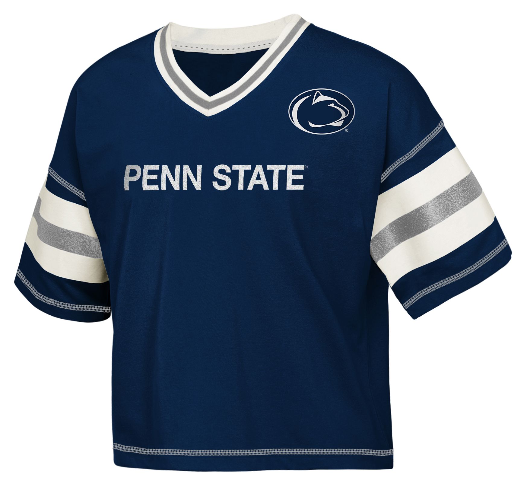 Gen2 Girls' Penn State Nittany Lions Navy Grid Iron Short Sleeve T-Shirt product image