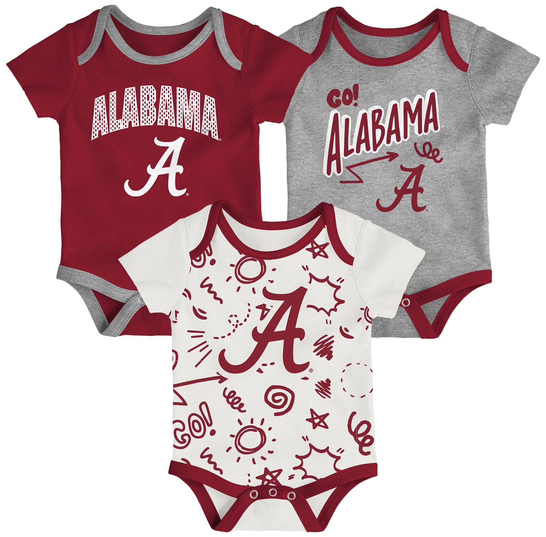Gen2 Newborn Alabama Crimson Tide All Day Play Creeper Set product image