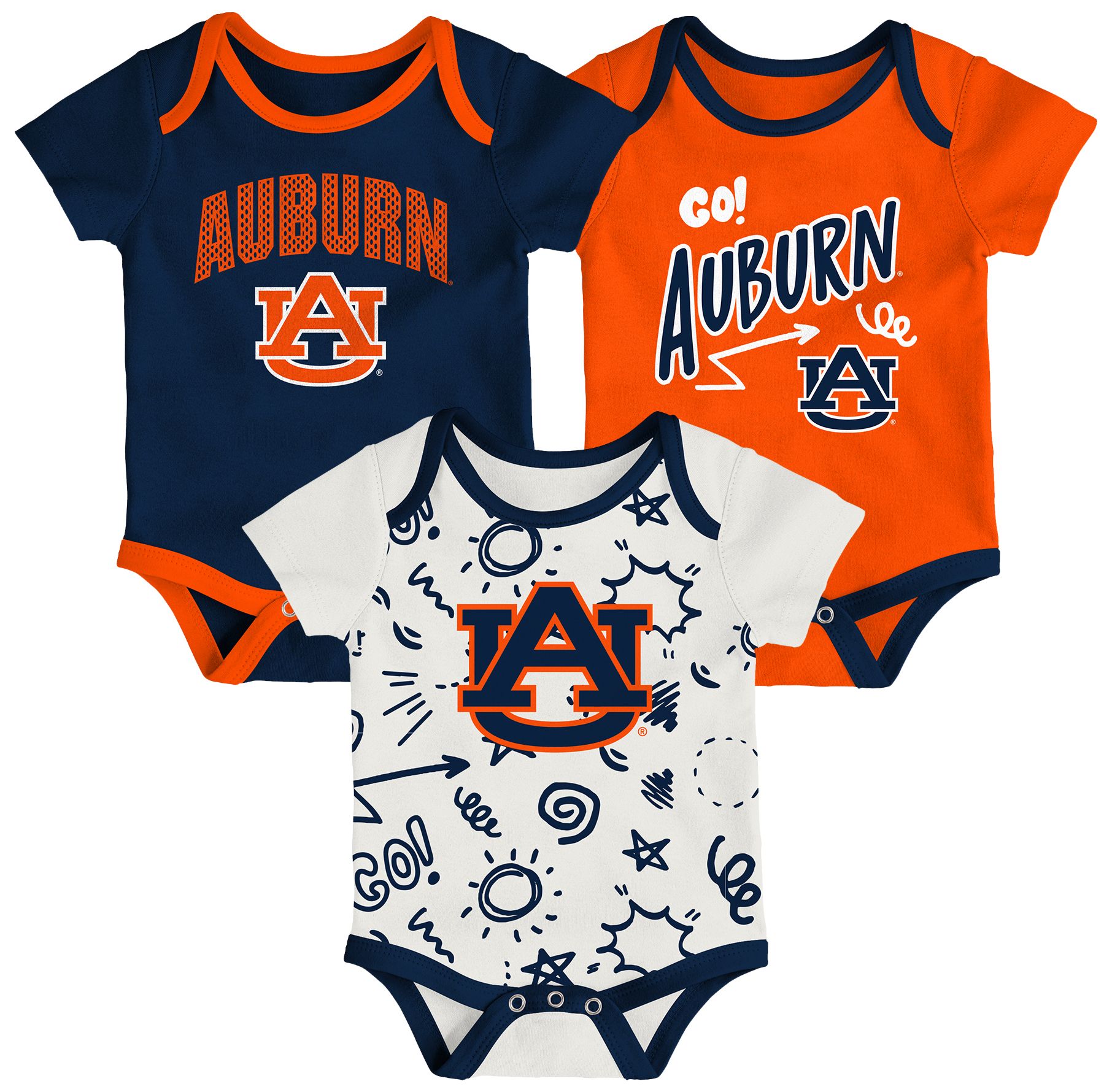 Gen2 Newborn Auburn Tigers All Day Play Creeper Set product image