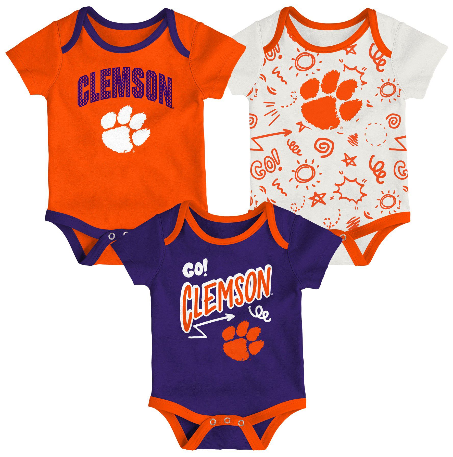 Gen2 Newborn Clemson Tigers All Day Play Creeper Set product image