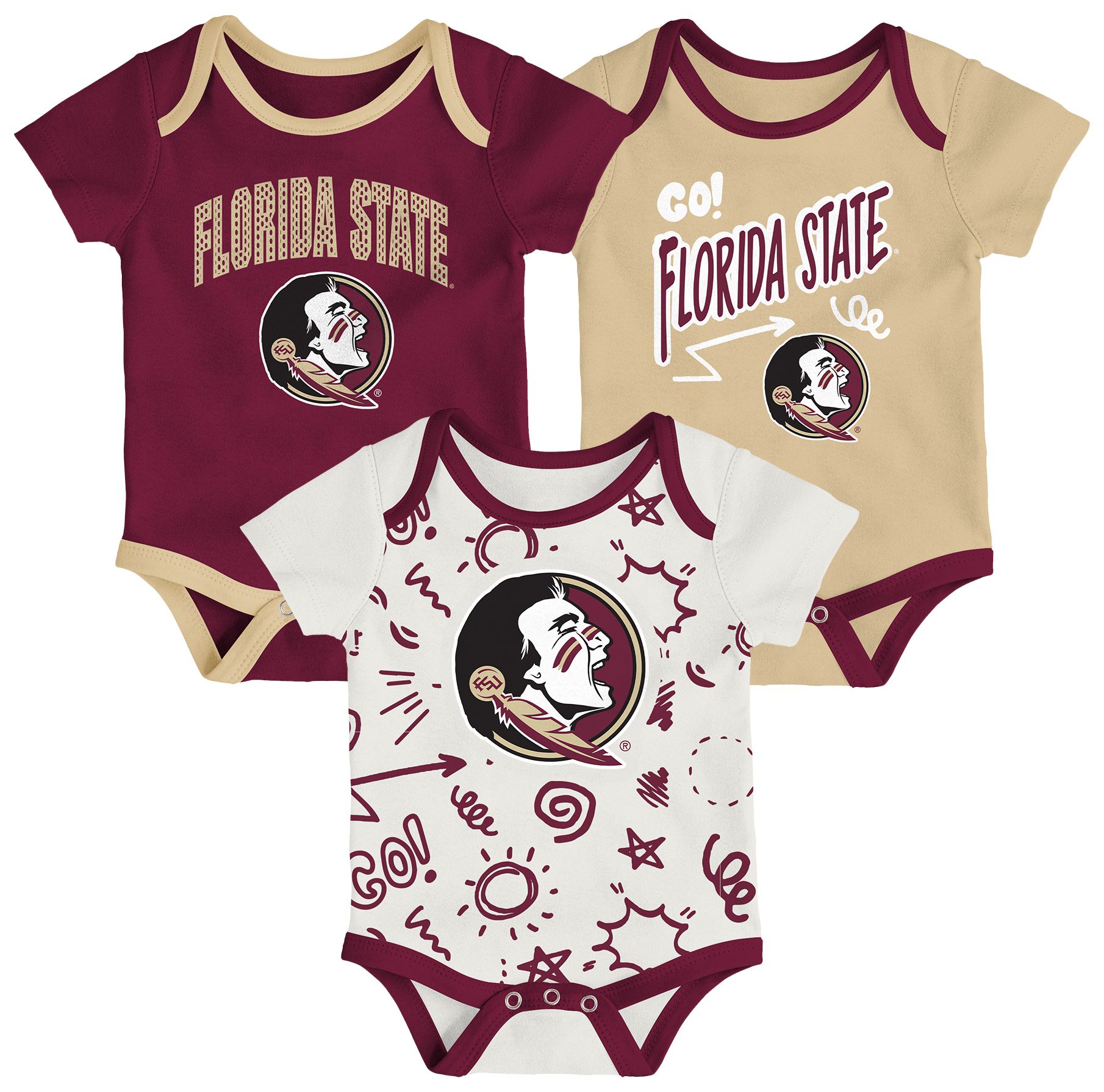Gen2 Newborn Florida State Seminoles All Day Play Creeper Set product image
