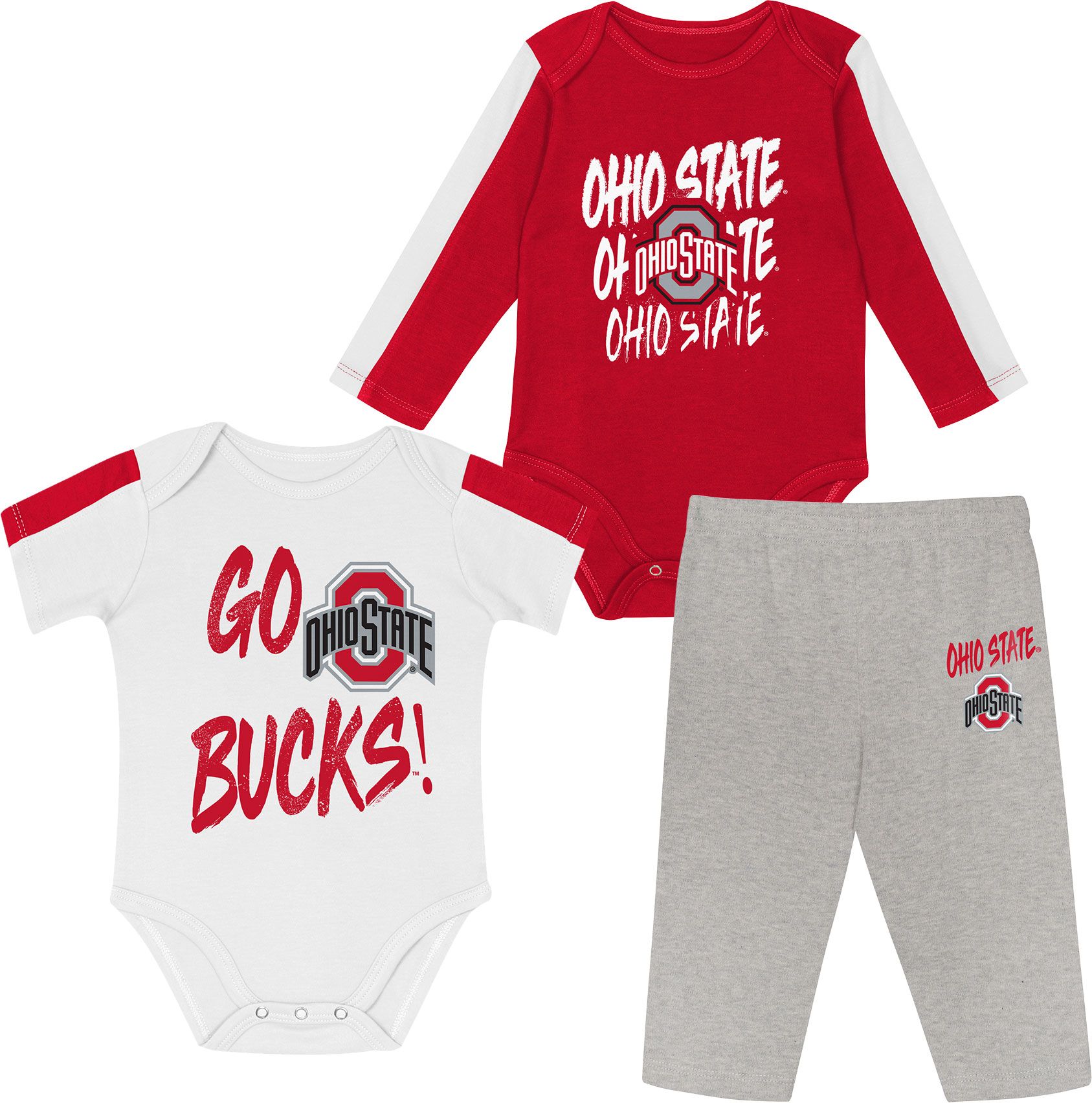 Gen2 Infant Ohio State Buckeyes Double Down Creeper Set product image