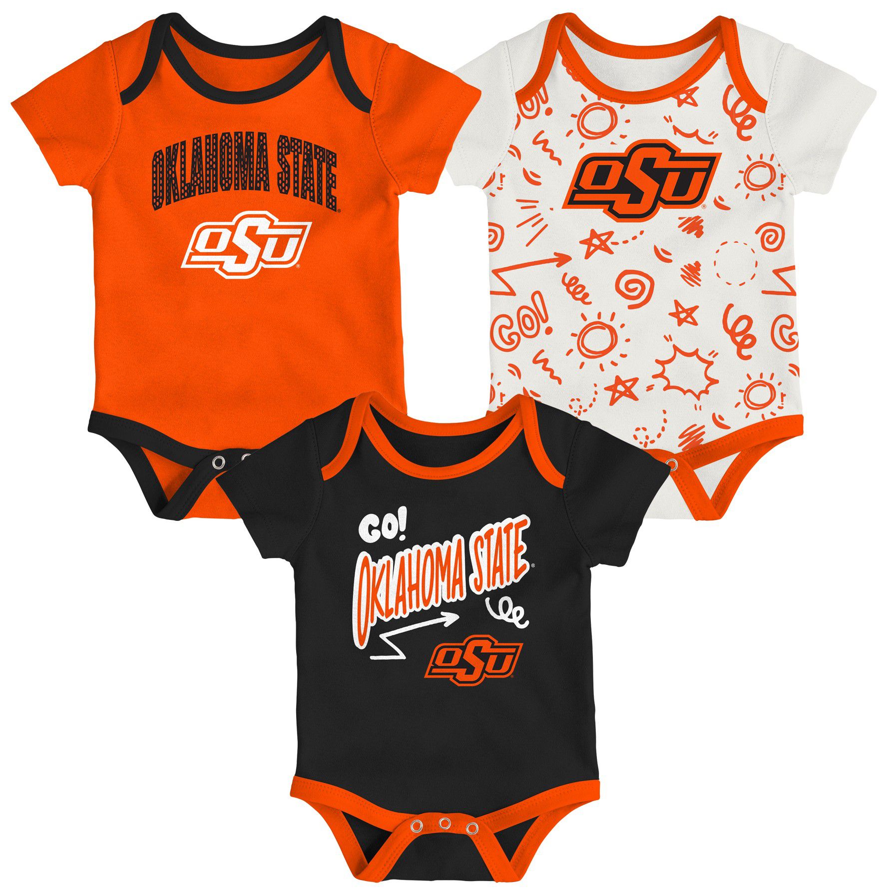Gen2 Newborn Oklahoma State Cowboys All Day Play Creeper Set product image