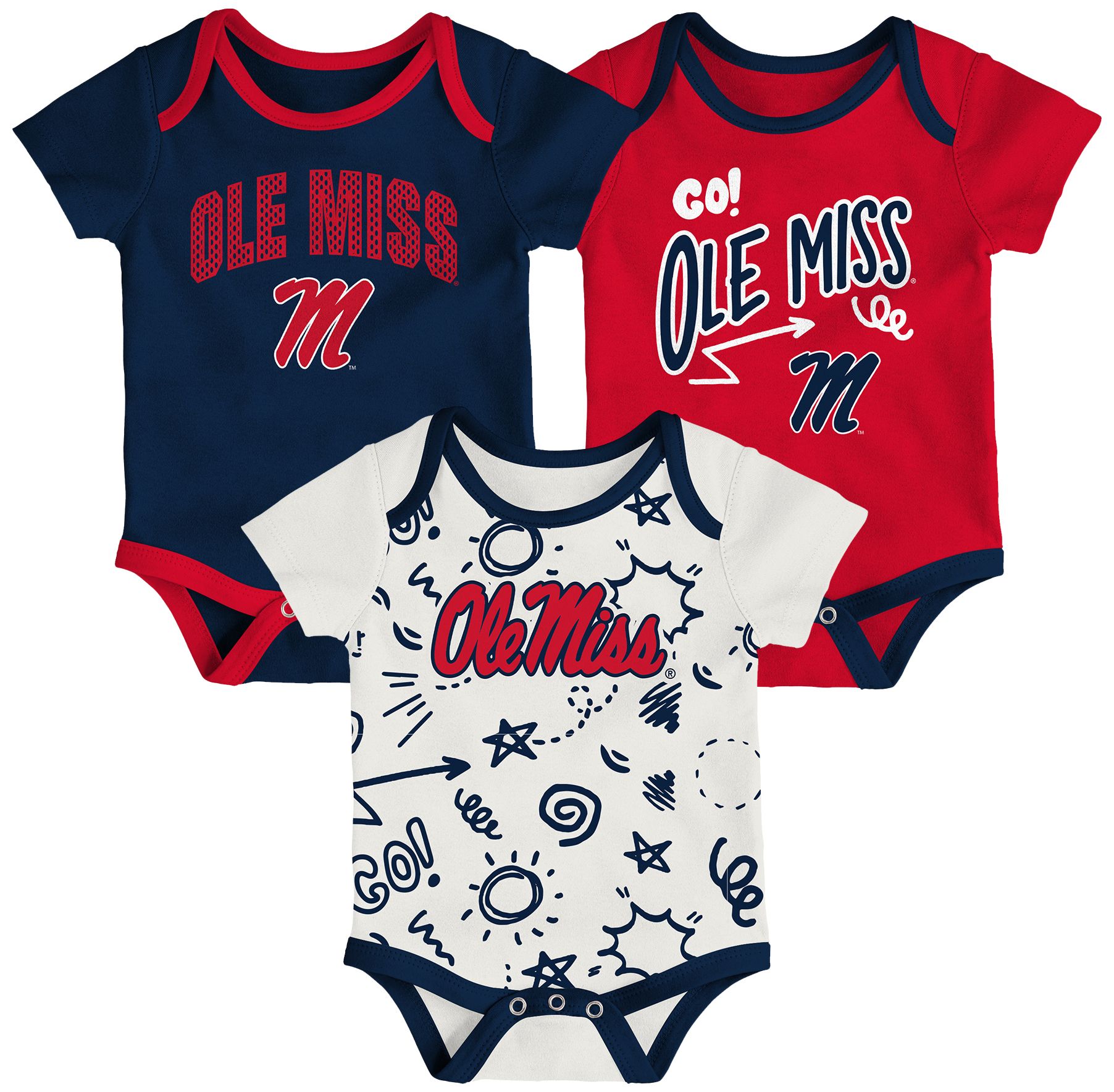 Gen2 Newborn Ole Miss Rebels All Day Play Creeper Set product image