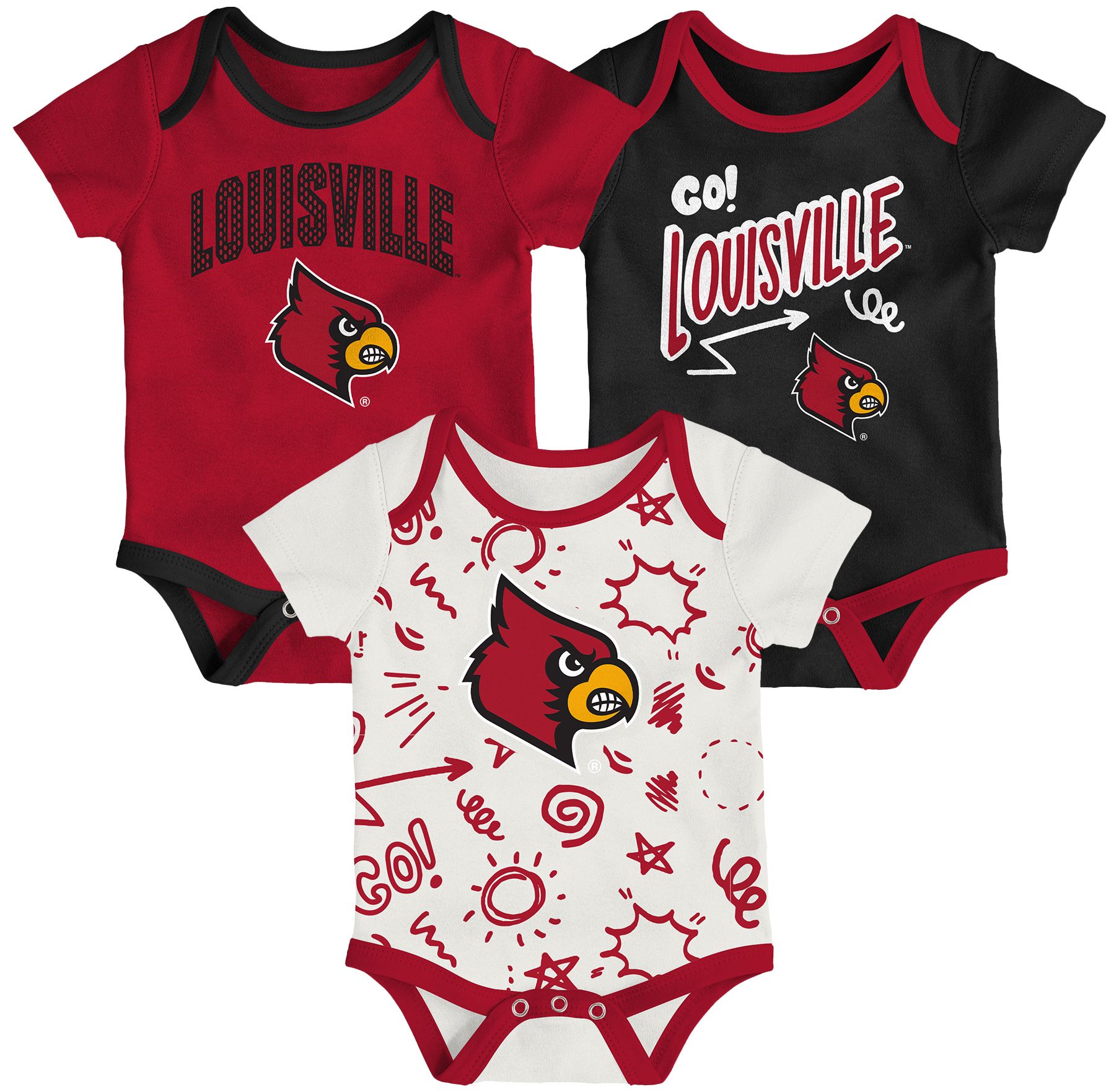Gen2 Newborn Louisville Cardinals All Day Play Creeper Set product image