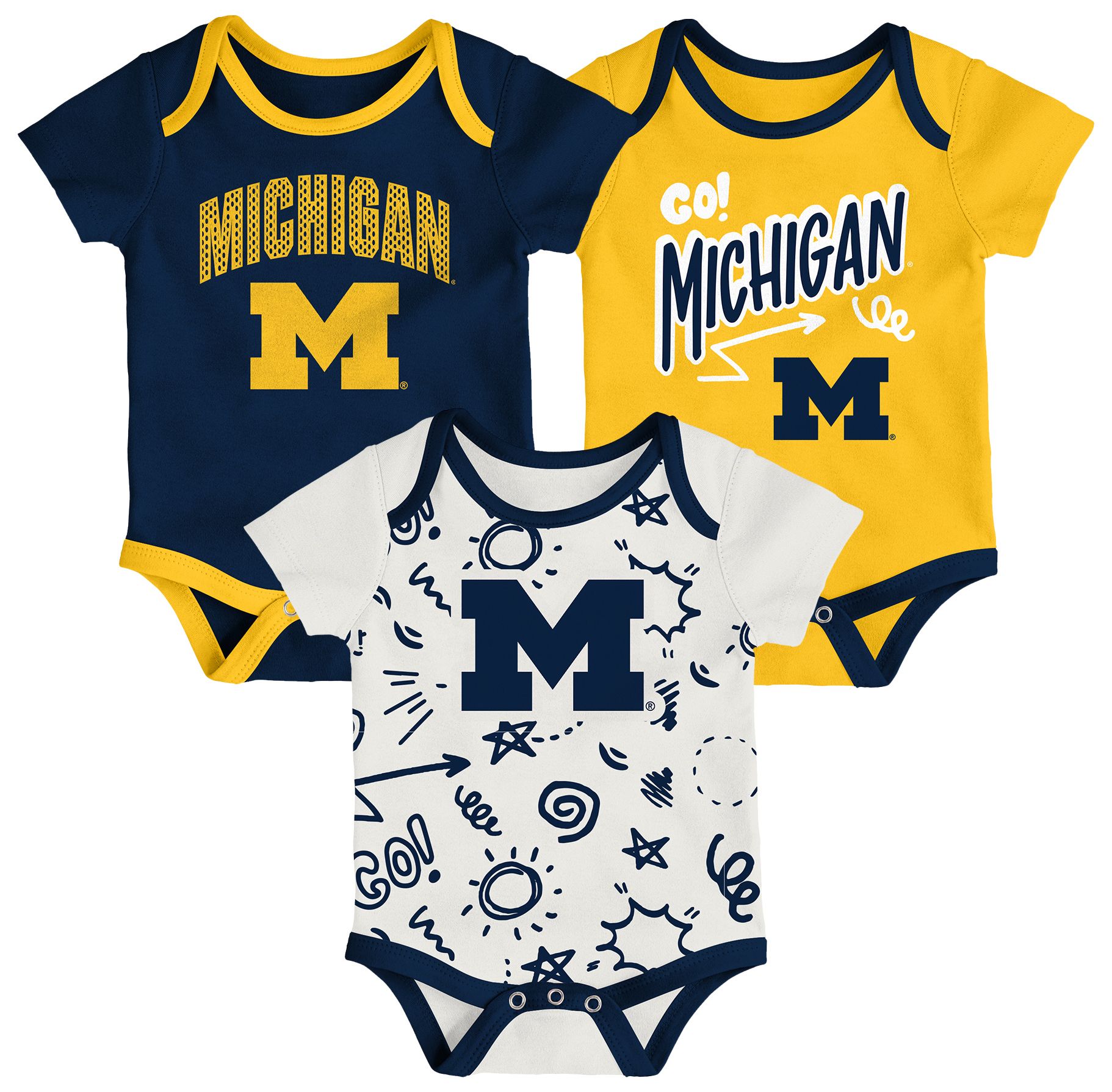 Gen2 Newborn Michigan Wolverines All Day Play Creeper Set product image