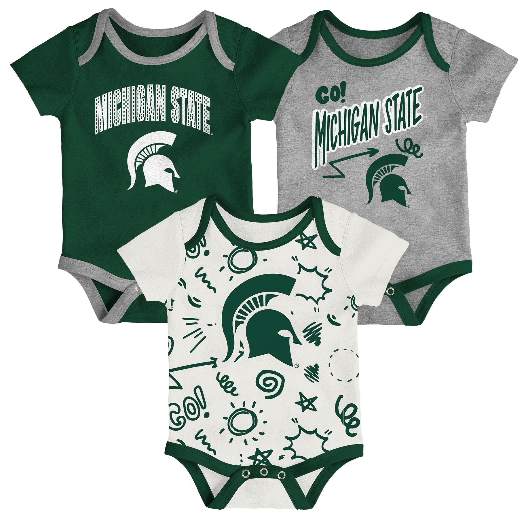 Gen2 Newborn Michigan State Spartans All Day Play Creeper Set product image
