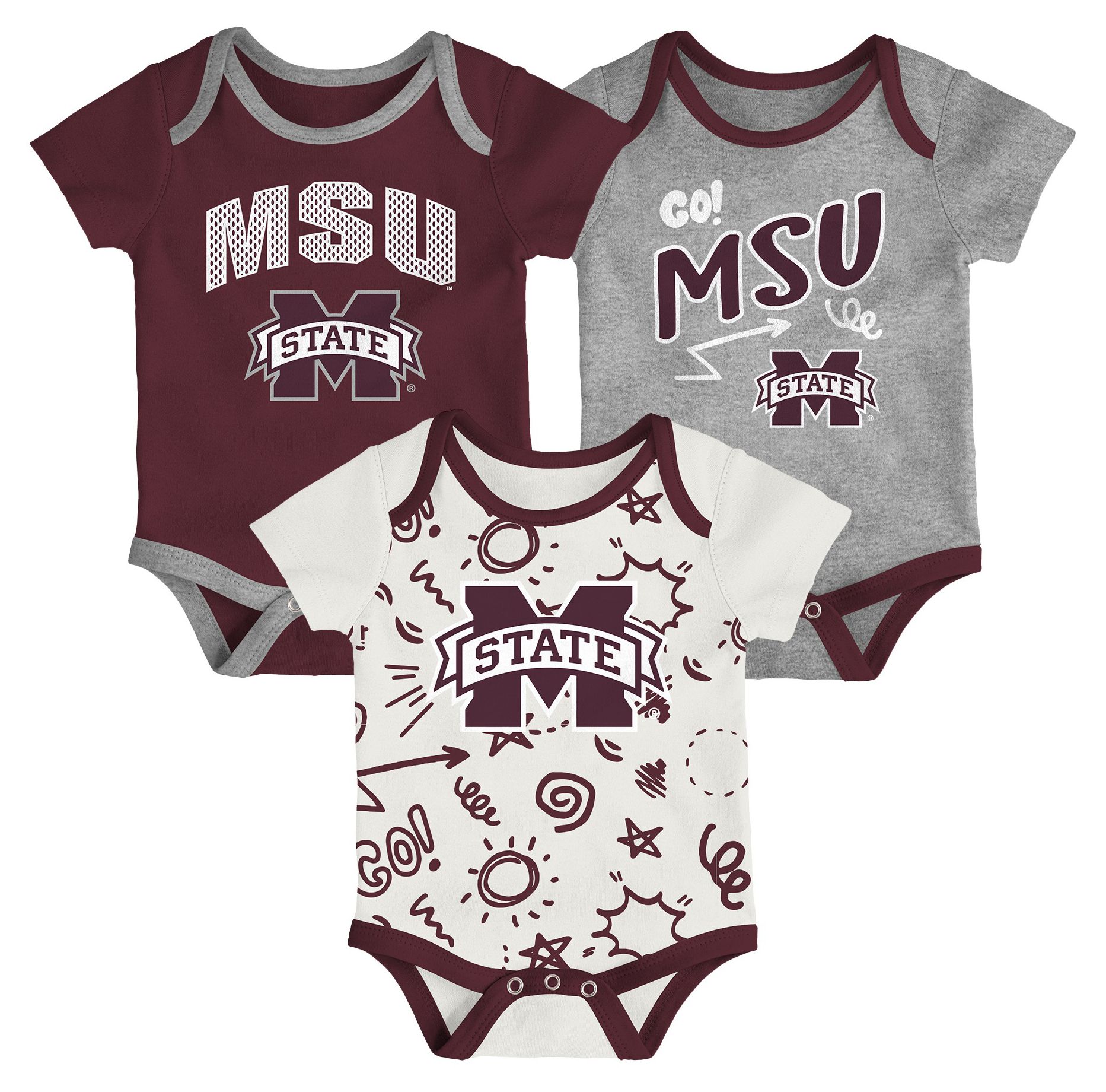 Gen2 Infant Mississippi State Bulldogs All Day Play Creeper Set product image