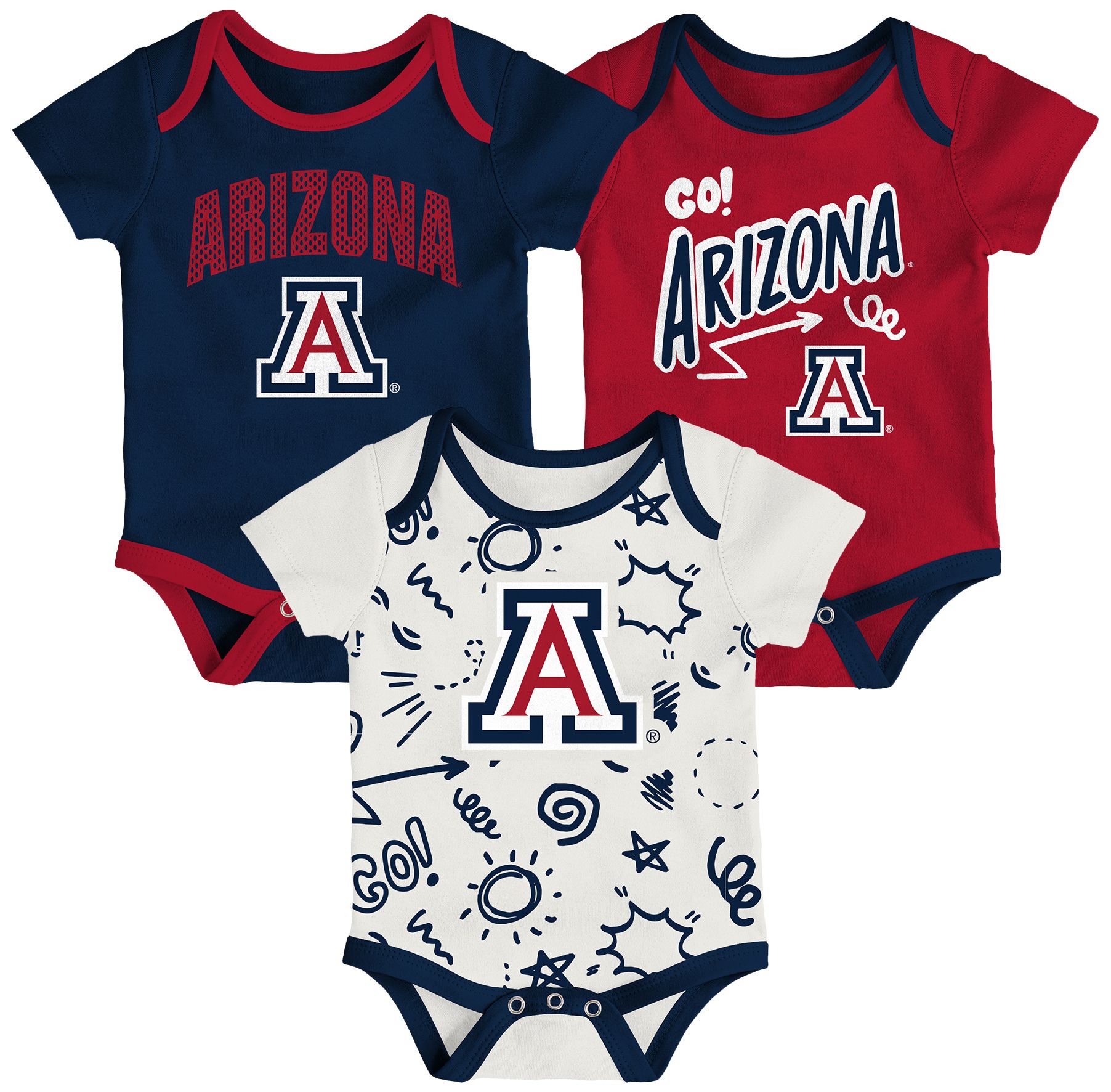 Gen2 Newborn Arizona Wildcats All Day Play Creeper Set product image