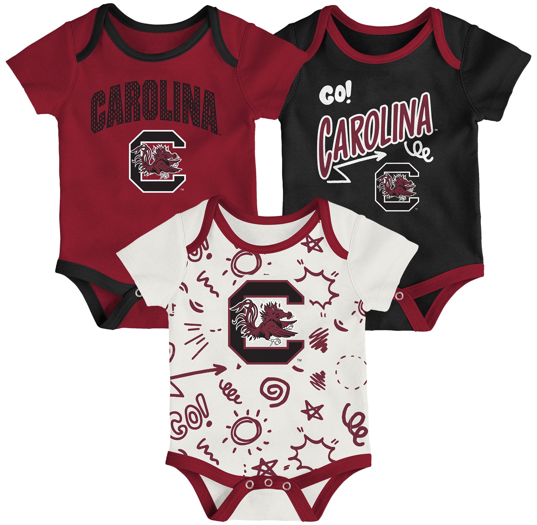 Gen2 Newborn South Carolina Gamecocks All Day Play Creeper Set product image