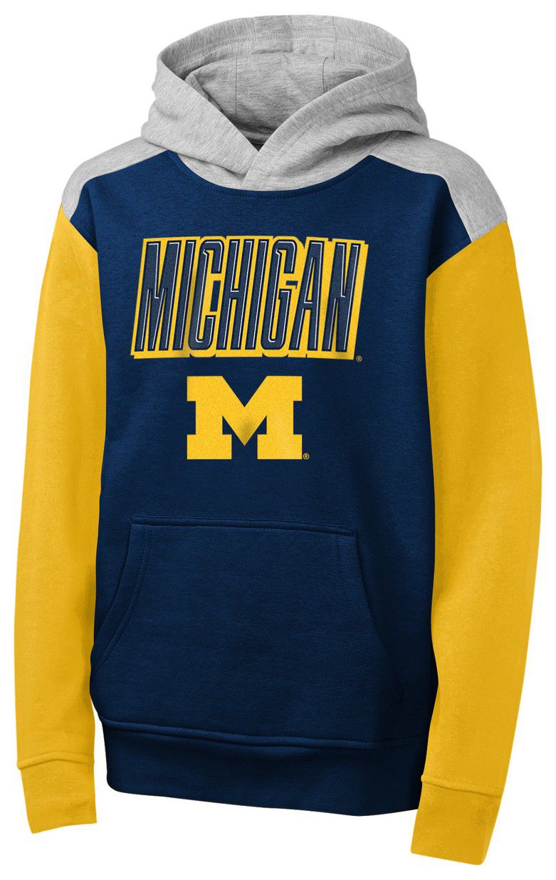 Gen2 Youth Michigan Wolverines Navy/Yellow Red Zone Pullover Hoodie product image