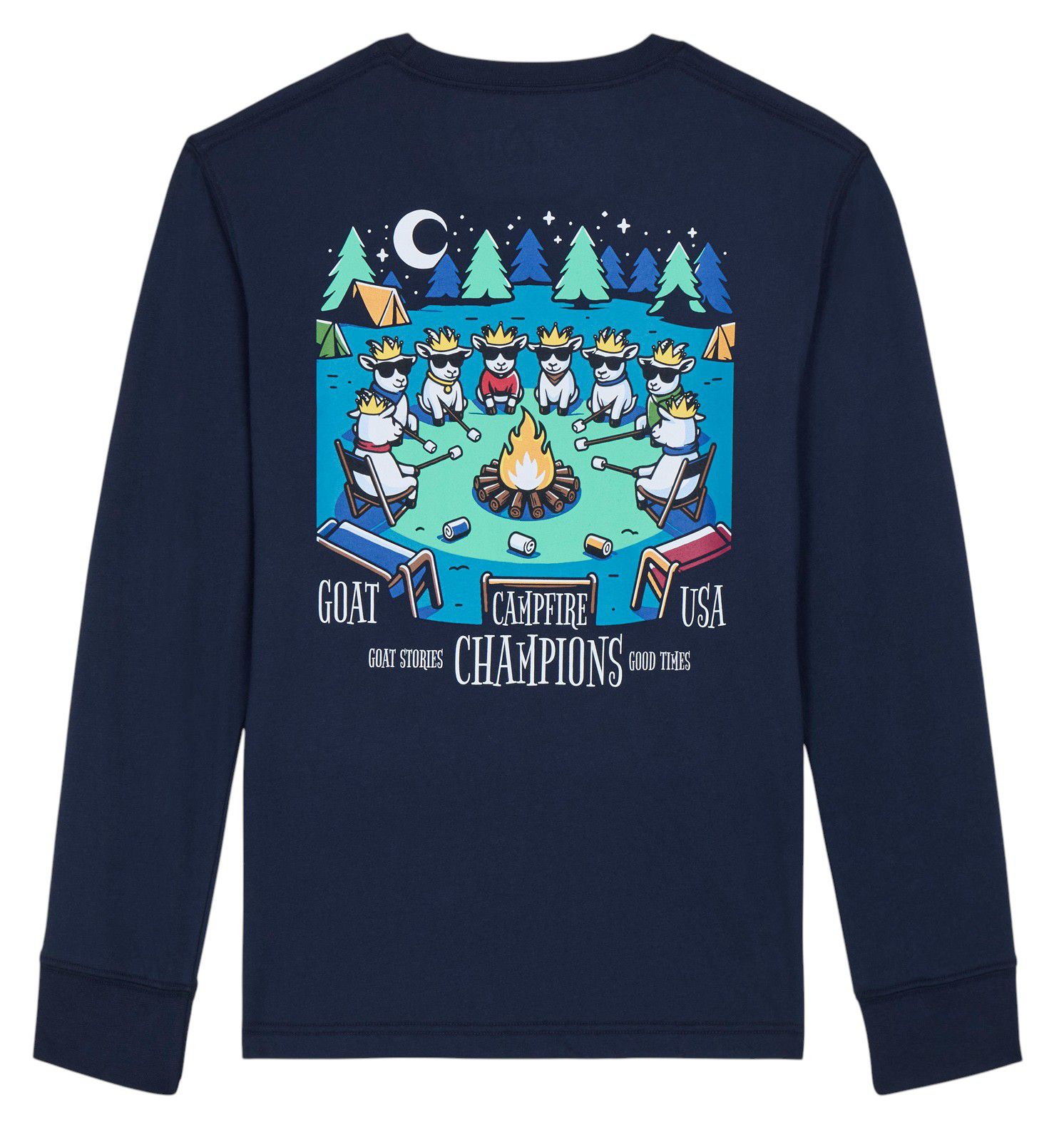 GOAT USA Campfire Graphic Long Sleeve T Shirt - Adult product image