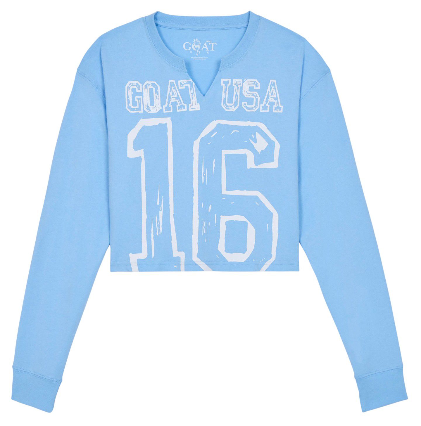 GOAT USA Women's Long Sleeve Crop T Shirt product image