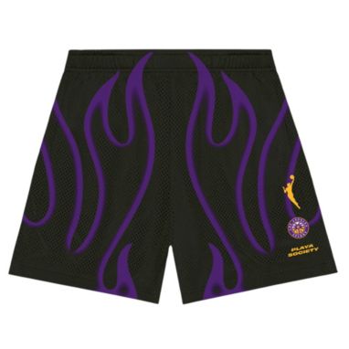 sorry, PLAYA SOCIETY Adult Los Angeles Sparks Black Catch Up Shorts is currently out of stock