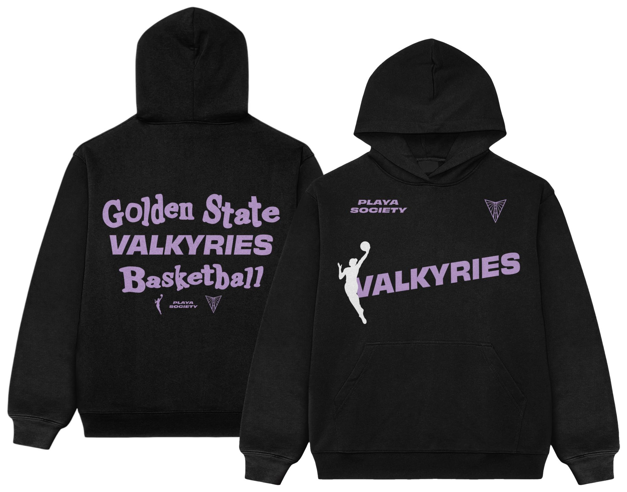 PLAYA SOCIETY Unisex Golden State Valkyries Black Catch Up Hoodie product image