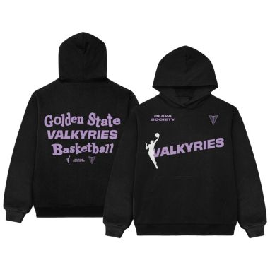 sorry, PLAYA SOCIETY Unisex Golden State Valkyries Black Catch Up Hoodie is currently out of stock
