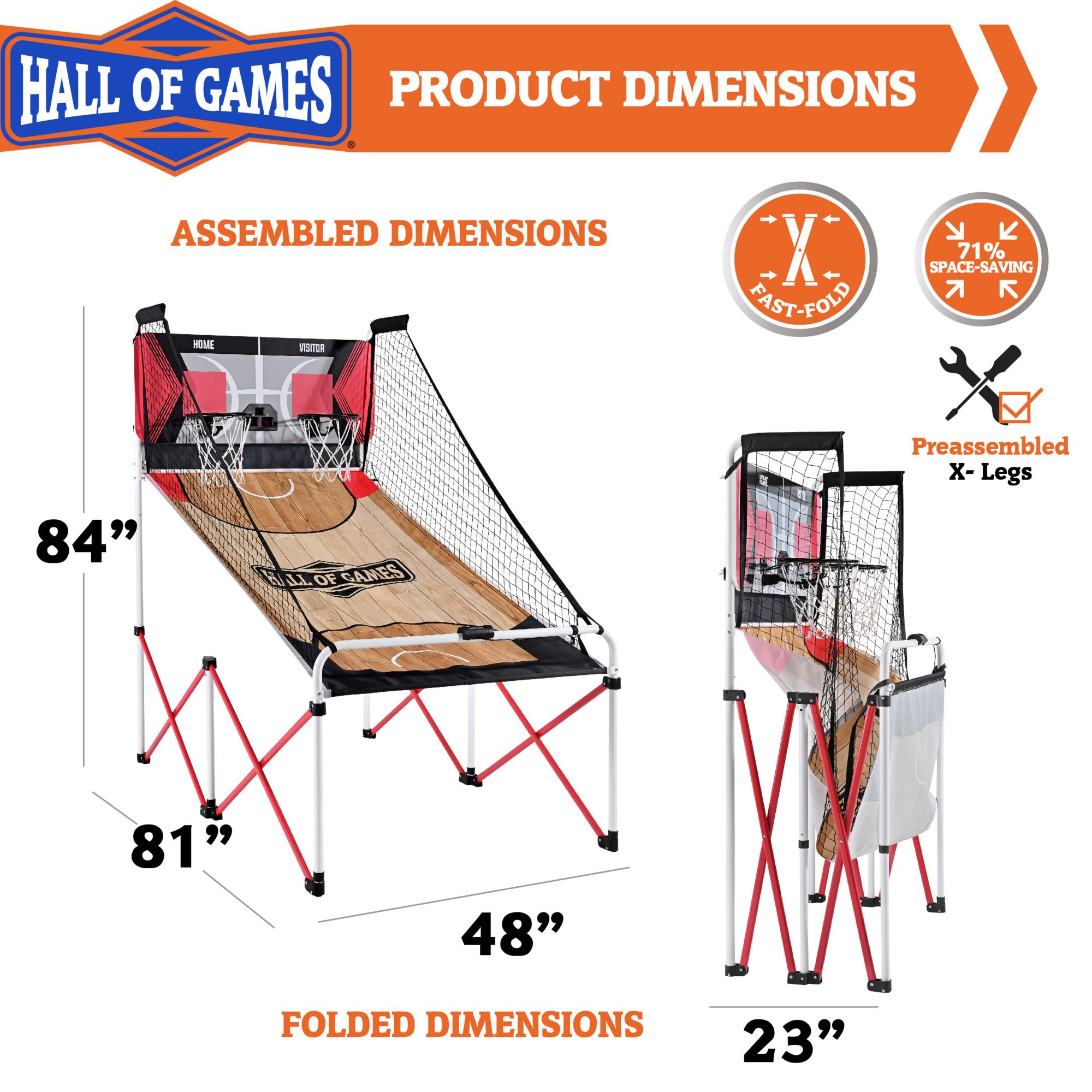 Hall of Games Arcade Basketball X-Fold Game product image