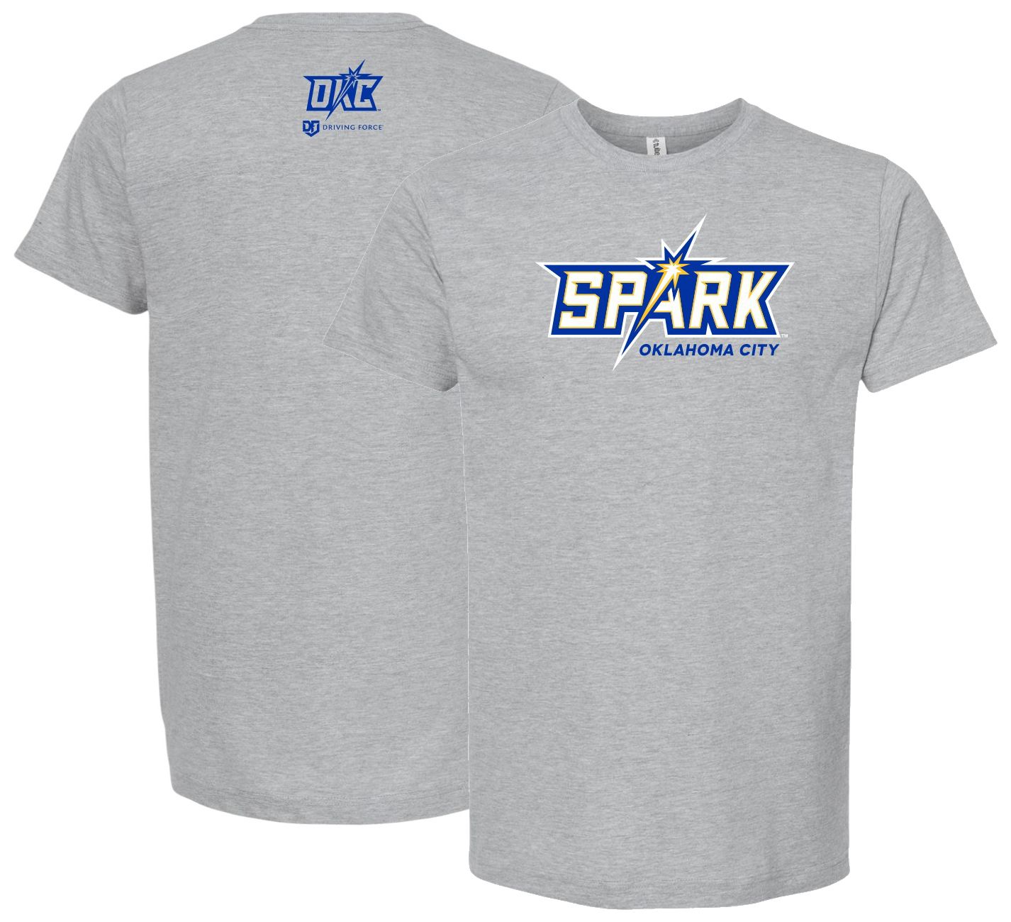 Driving Force Sports Men's Oklahoma City Spark Grey Cotton T-Shirt product image