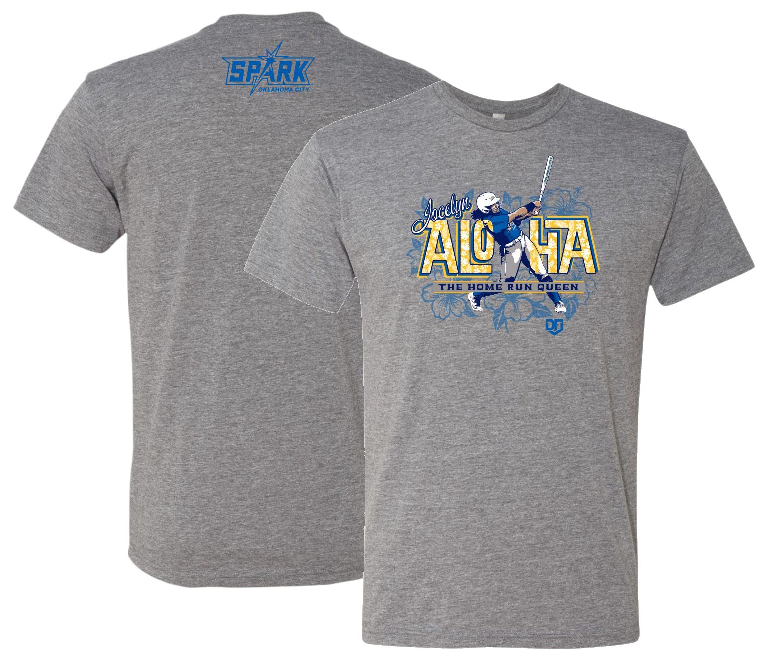 Driving Force Sports Men's Oklahoma City Spark Jocelyn Alo #78 Grey T-Shirt product image