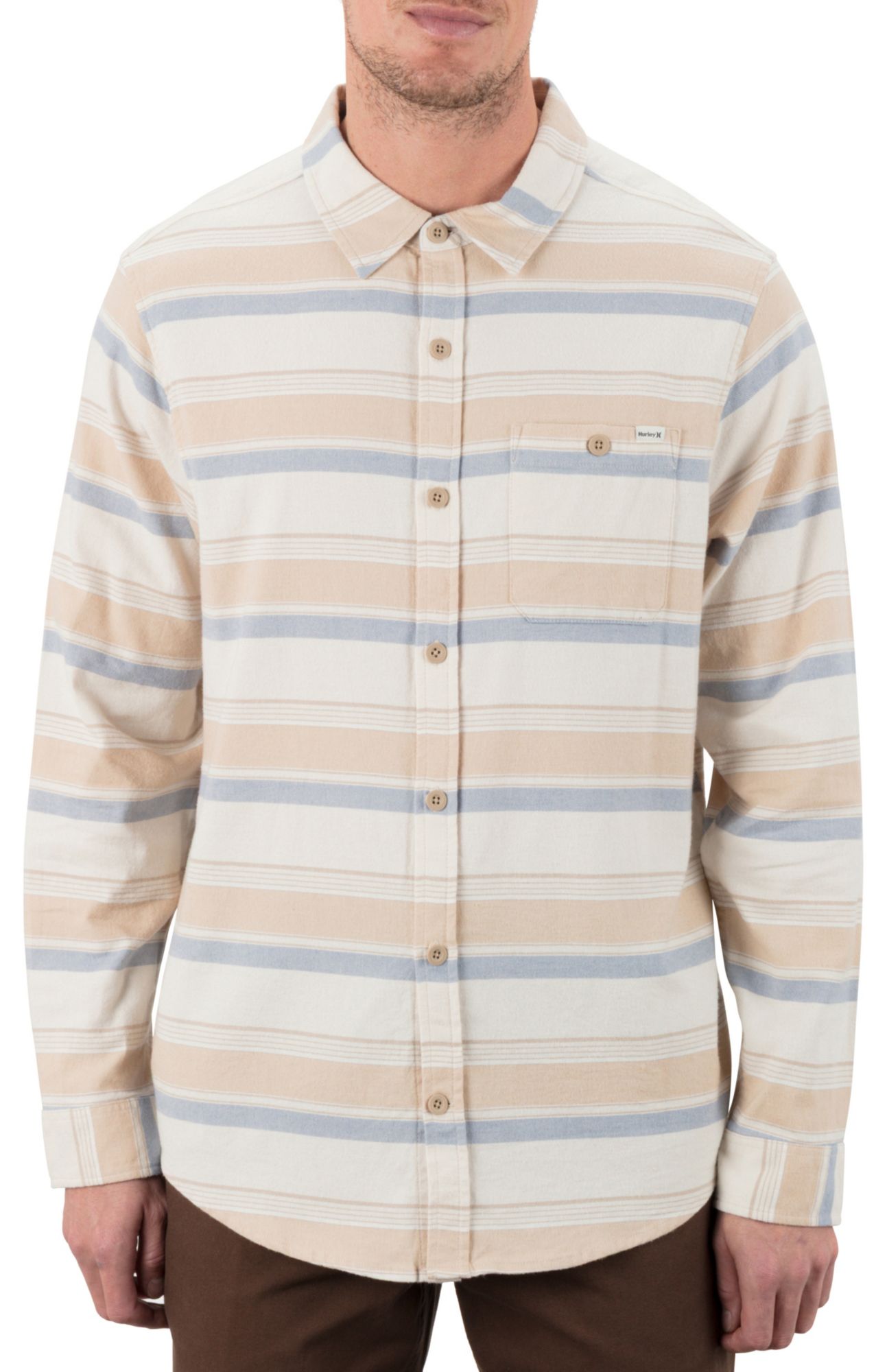 Hurley Men's Portland Stripe Stretch Long Sleeve Flannel product image