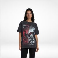 The Wild Collective Adult Portland Fire Established Band Black T