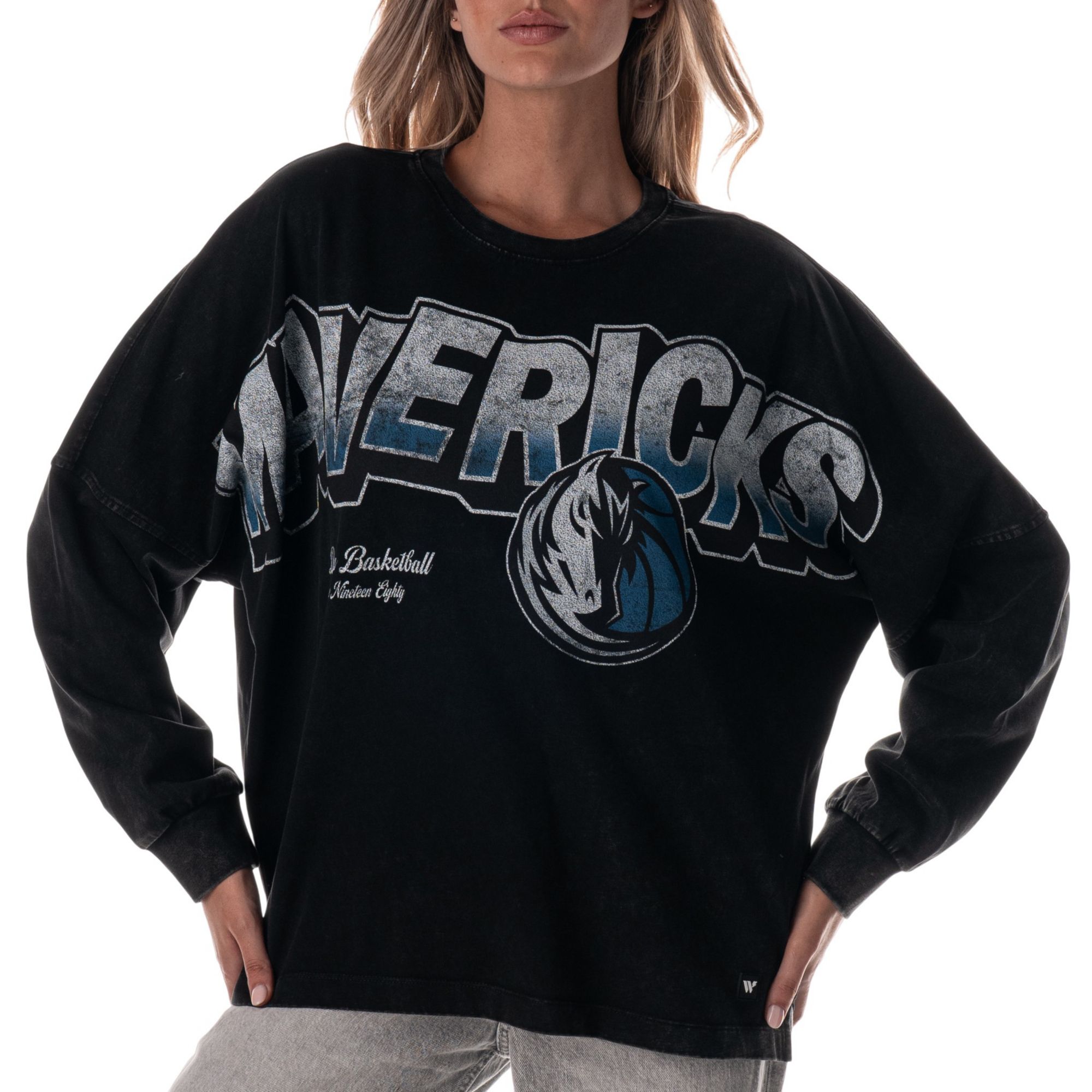 The Wild Collective Adult Dallas Mavericks Black Oversized Long Sleeve T-Shirt product image
