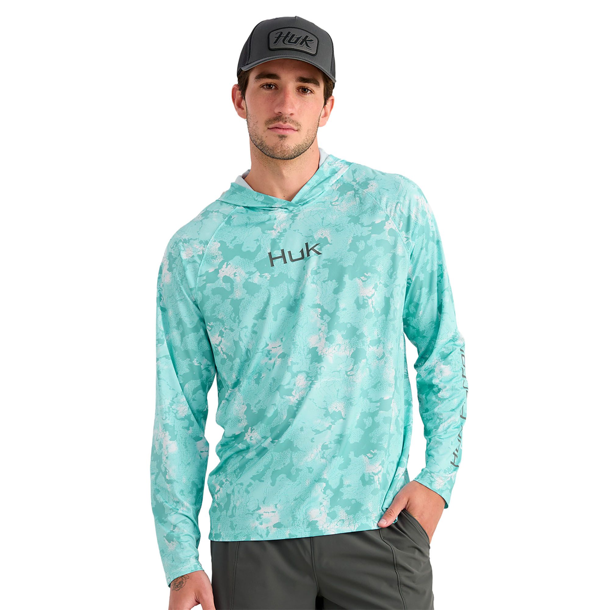 HUK Men's Airweight KC Print Hoodie product image